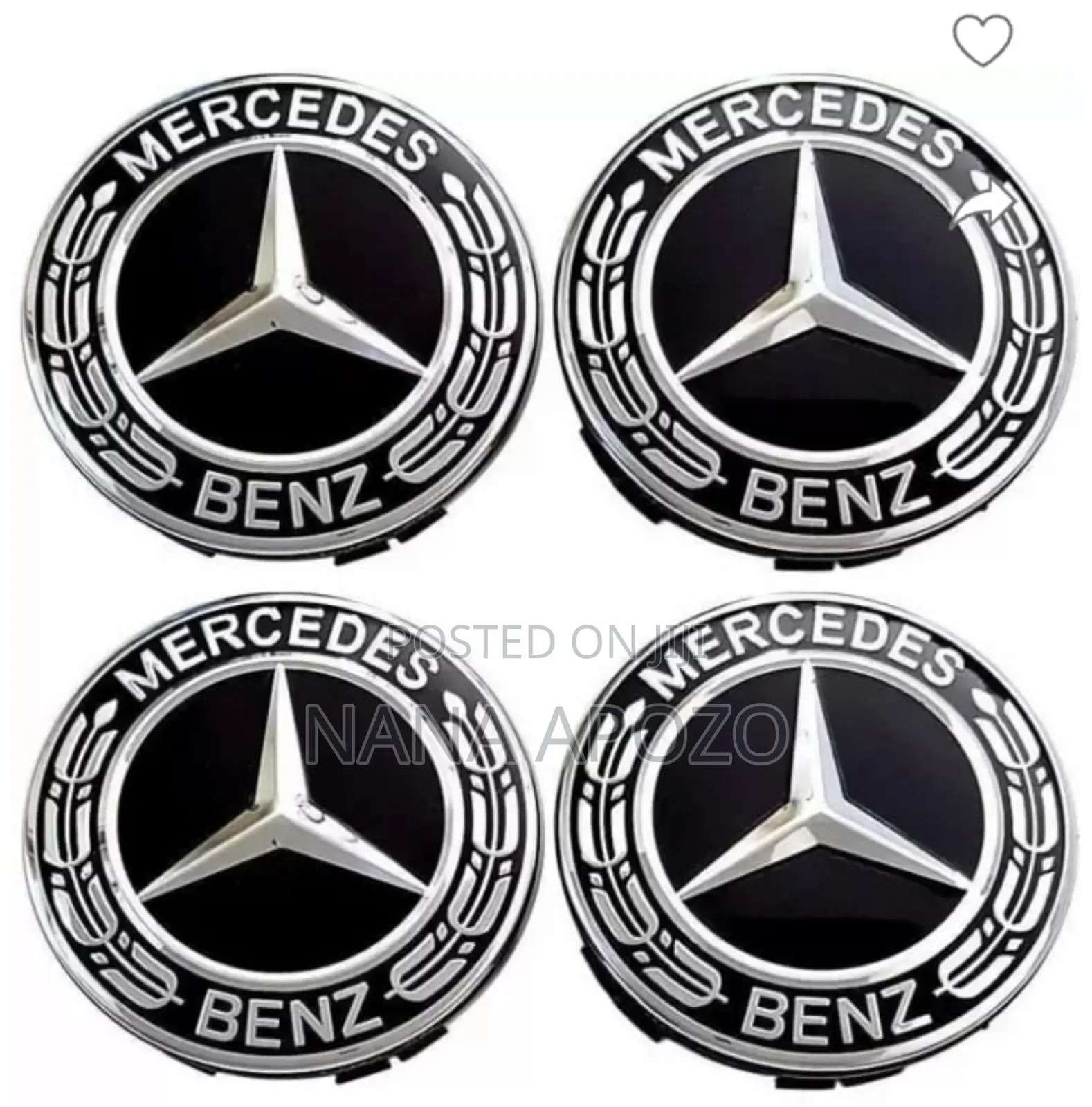 Black Benz Wheel Cups