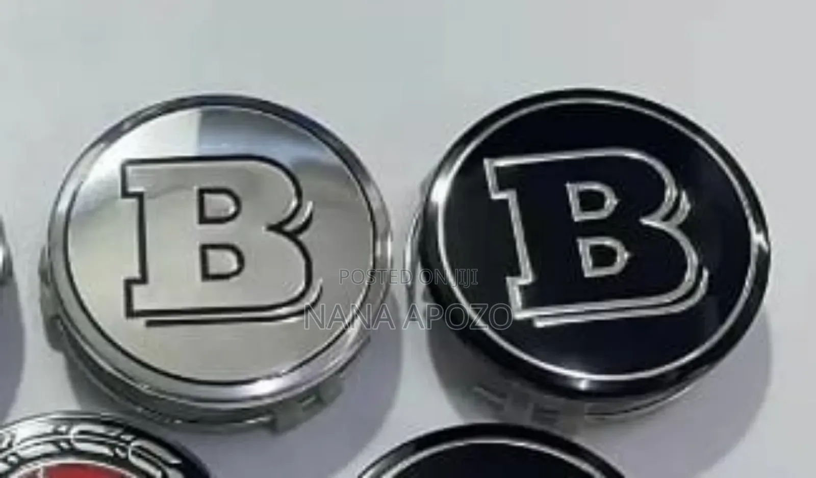 Mercedes Benz Black and White Wheel Cups