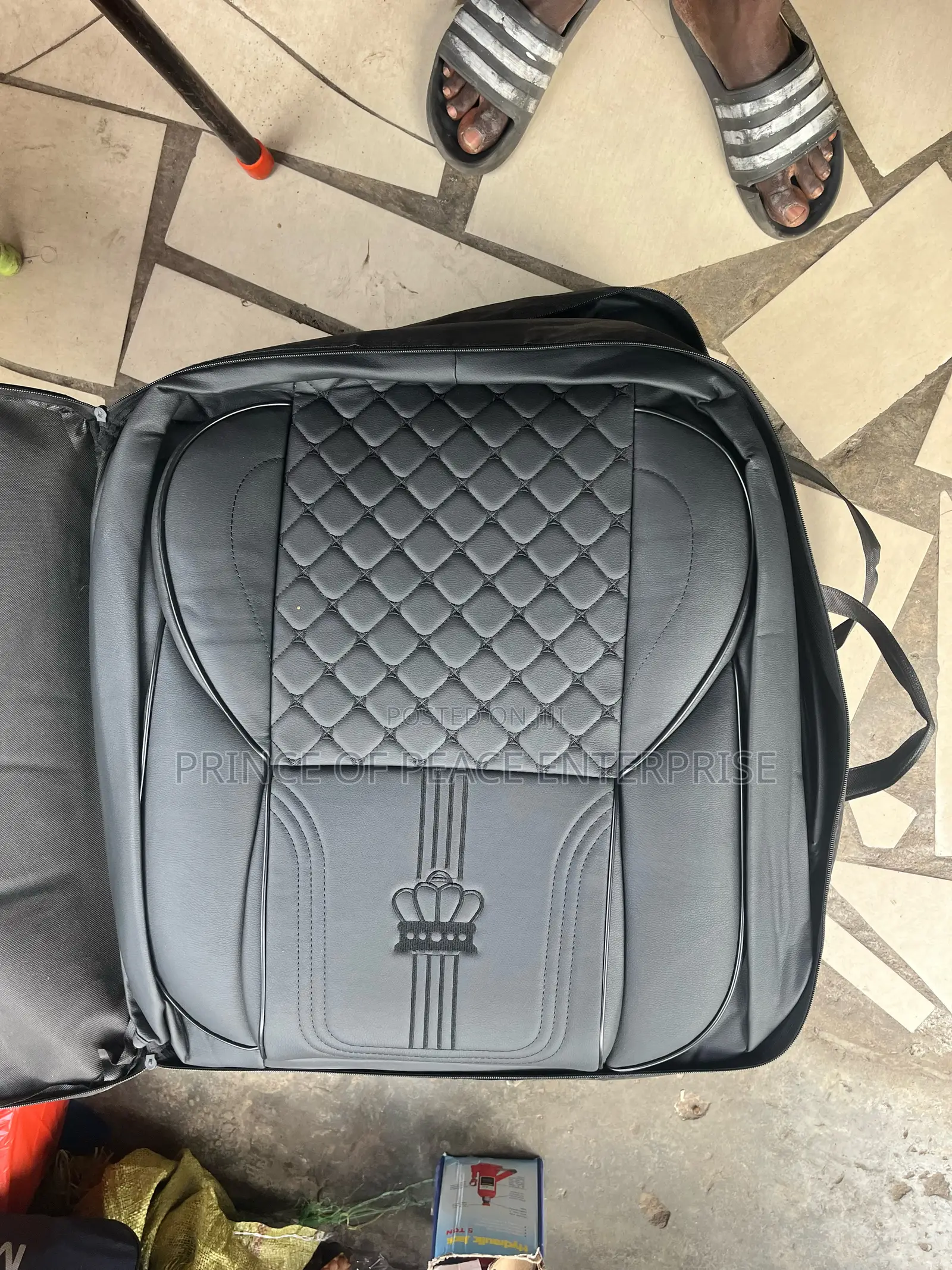 Seat Covers Complete Leather Black Kia and Toyota Cars