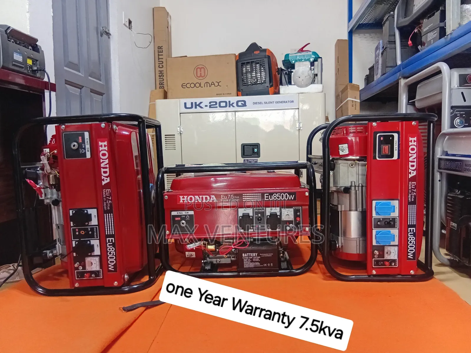 7.5kva Honda Generator Keystart Pull Start 7.5kva Generator