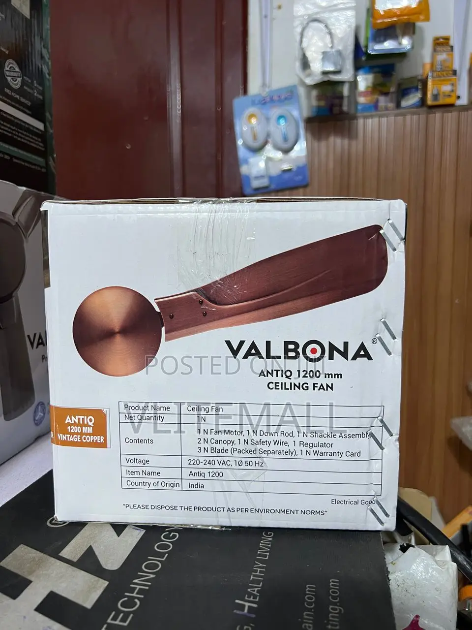 Valbona Antiq 1200mm Ceiling Fan