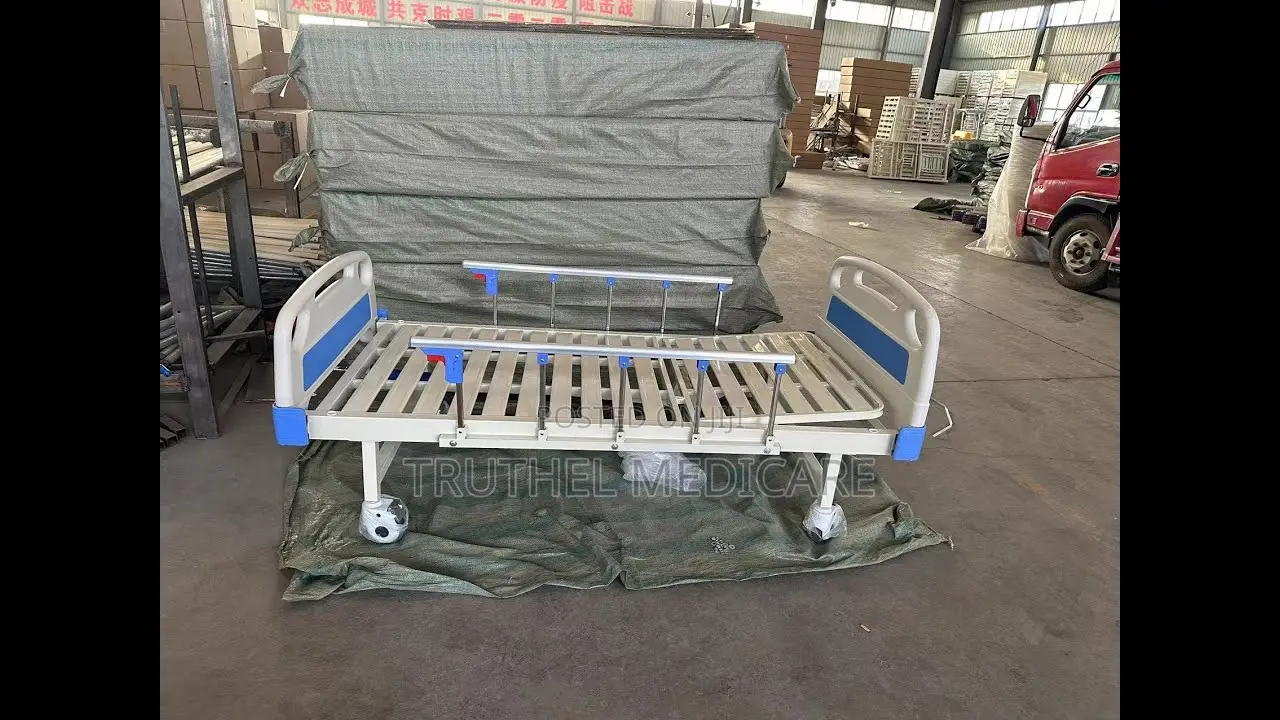 Hospital Bed - 1crank(Free Mattress, Iv Pole, Table)