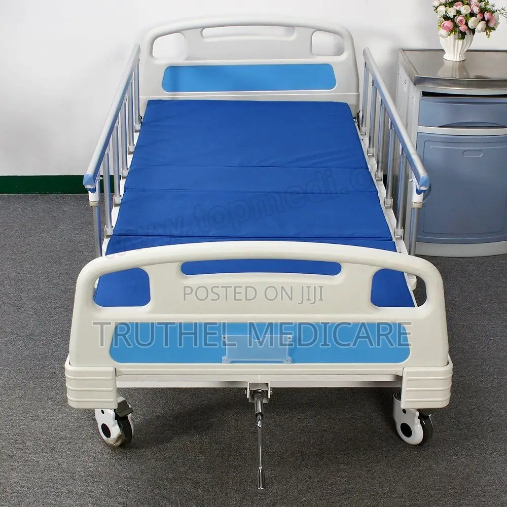 Hospital Bed - 1crank(Free Mattress, Iv Pole, Table)