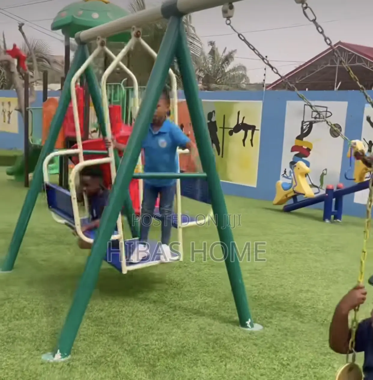 Kids Playground Commercial Swing Slide 550x300x200cm