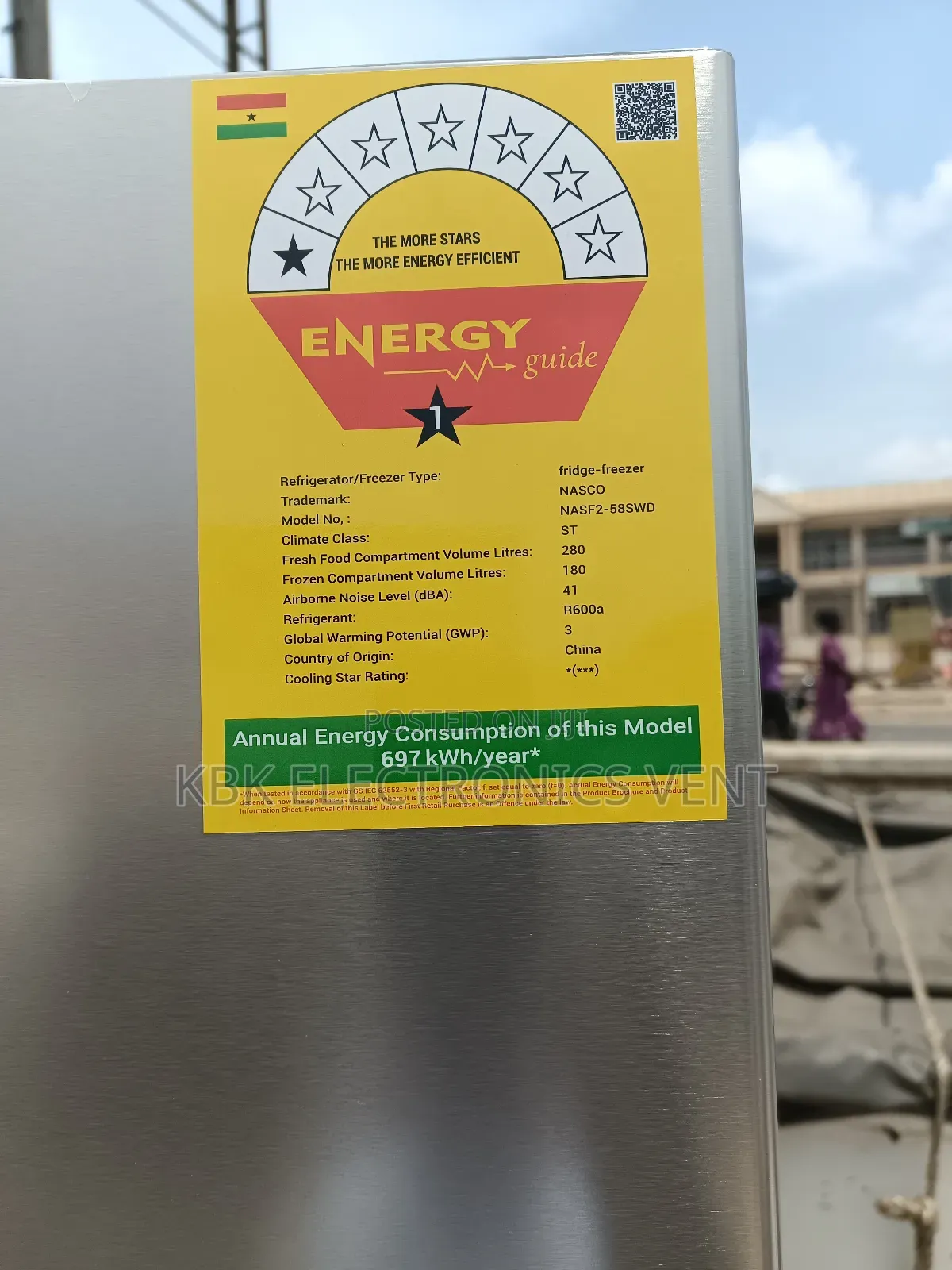 Nasco 460ltr Side/Side Fridge Water Dispenser