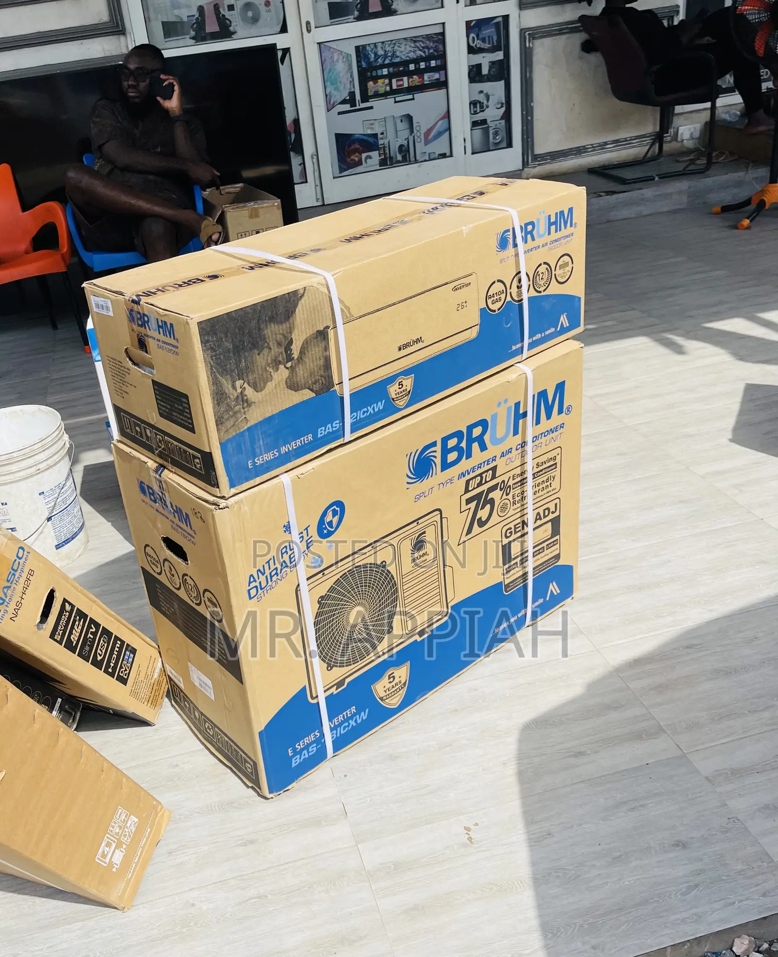 Eco-Friendly Non Inverter Bruhm 1.5hp Air Conditioner(R410)