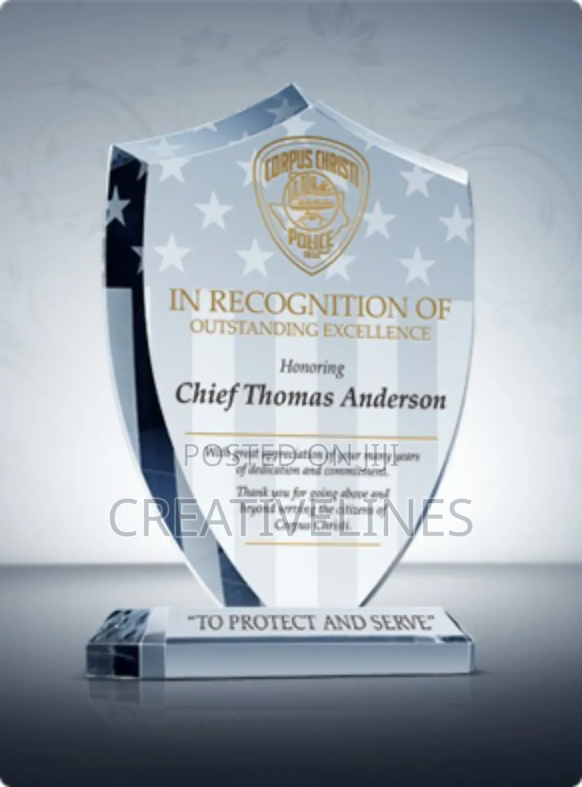 Plaque Award