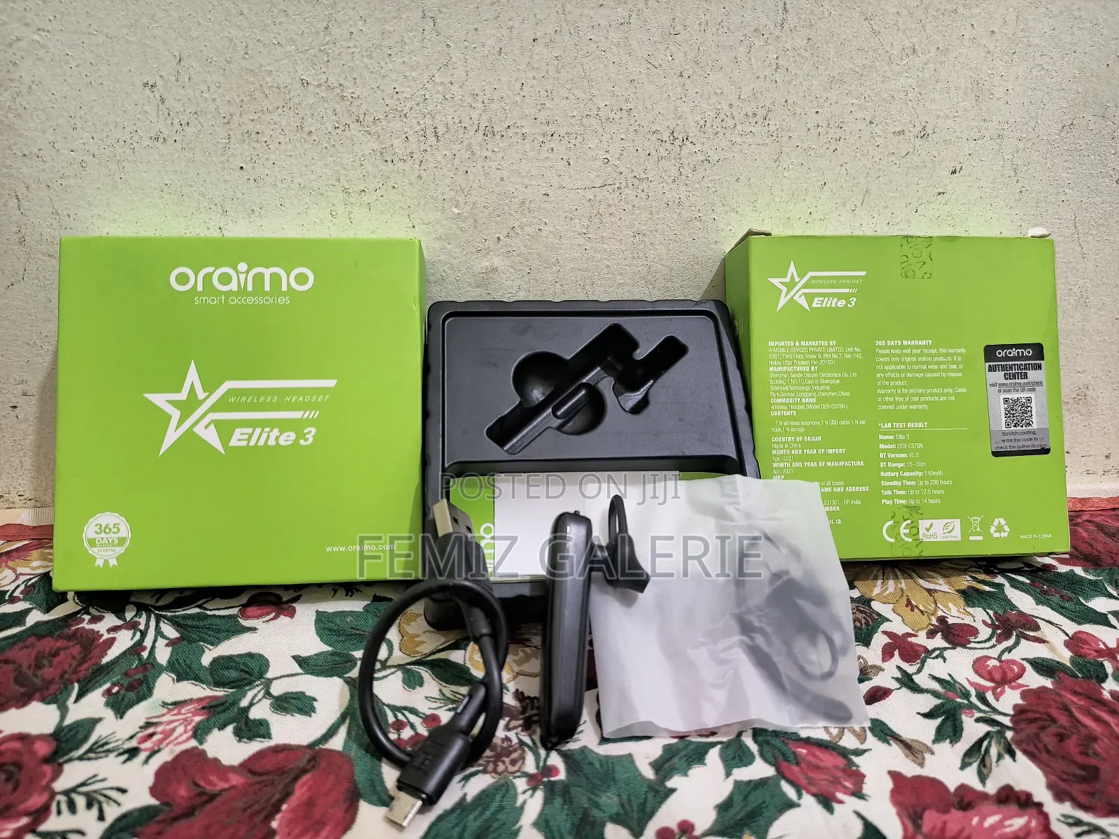 Oraimo Elite 3 Bluetooth Headset