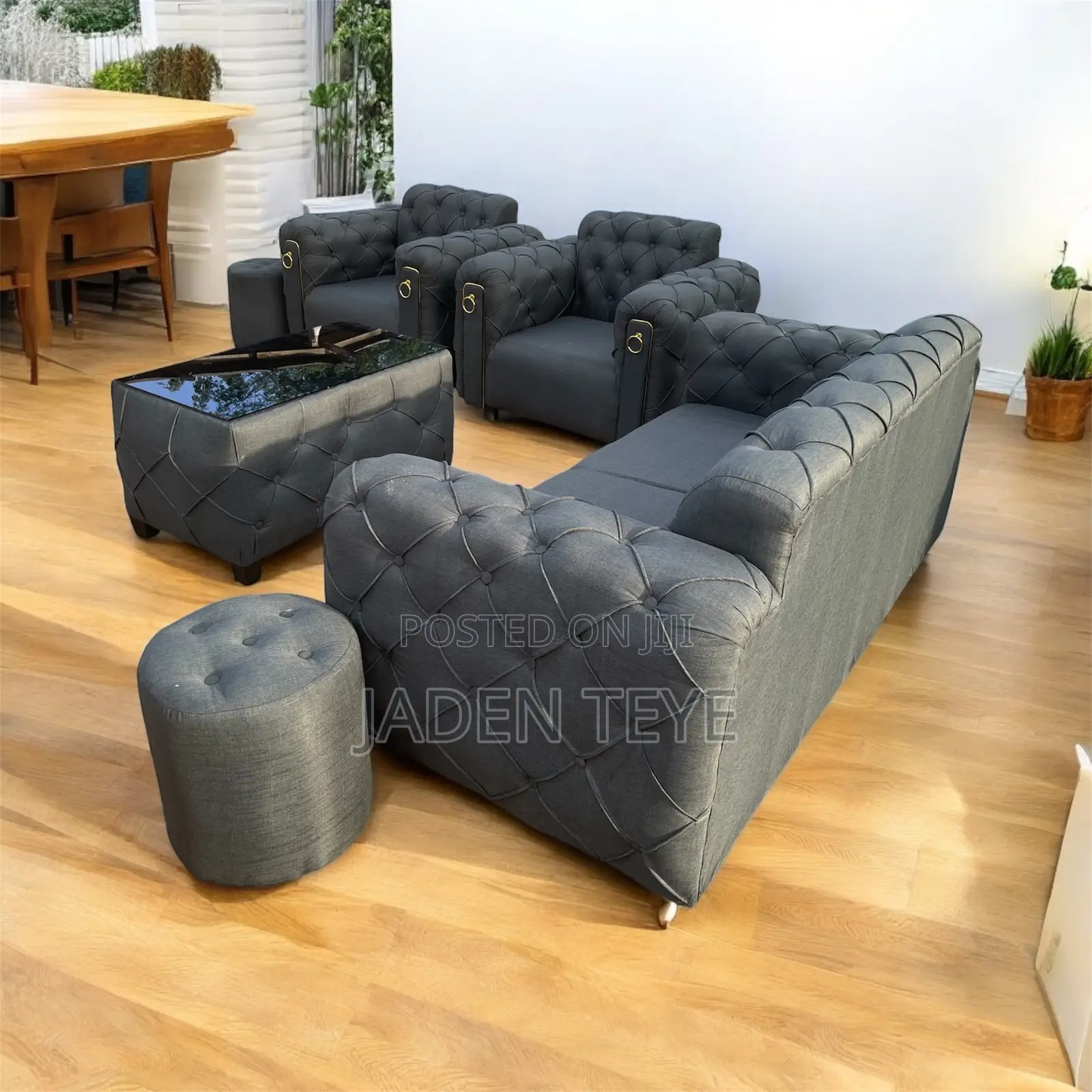 Ash Fabric Family Set Sofa