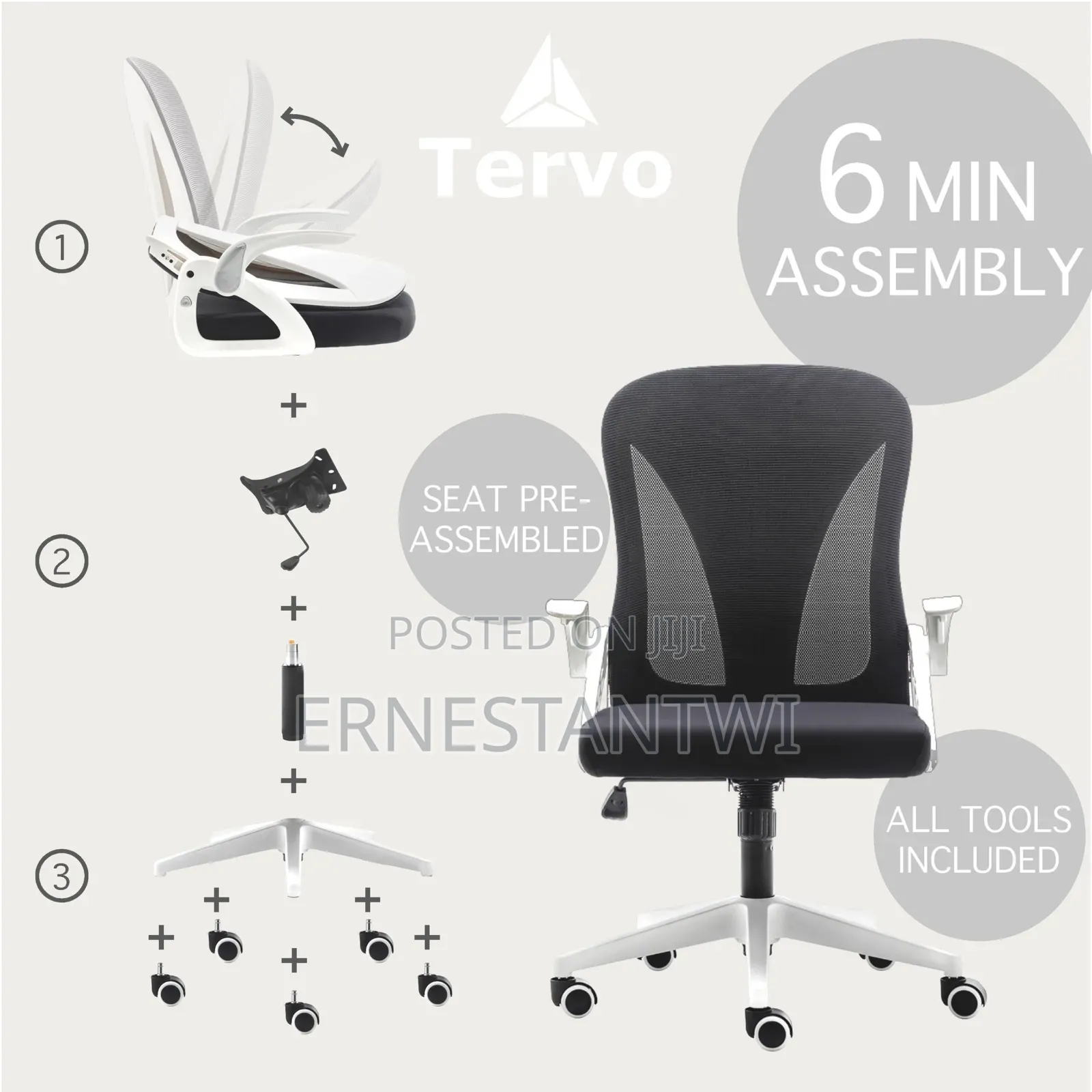 Foldable Ergonomic Office Chair From Trevo, Uk