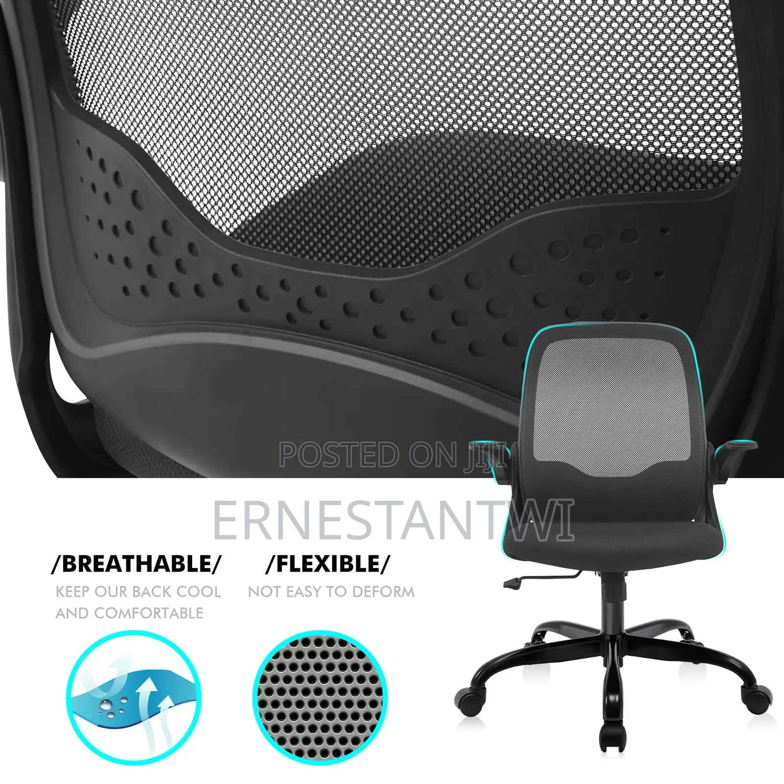 Office Chair With Foldable Armrest