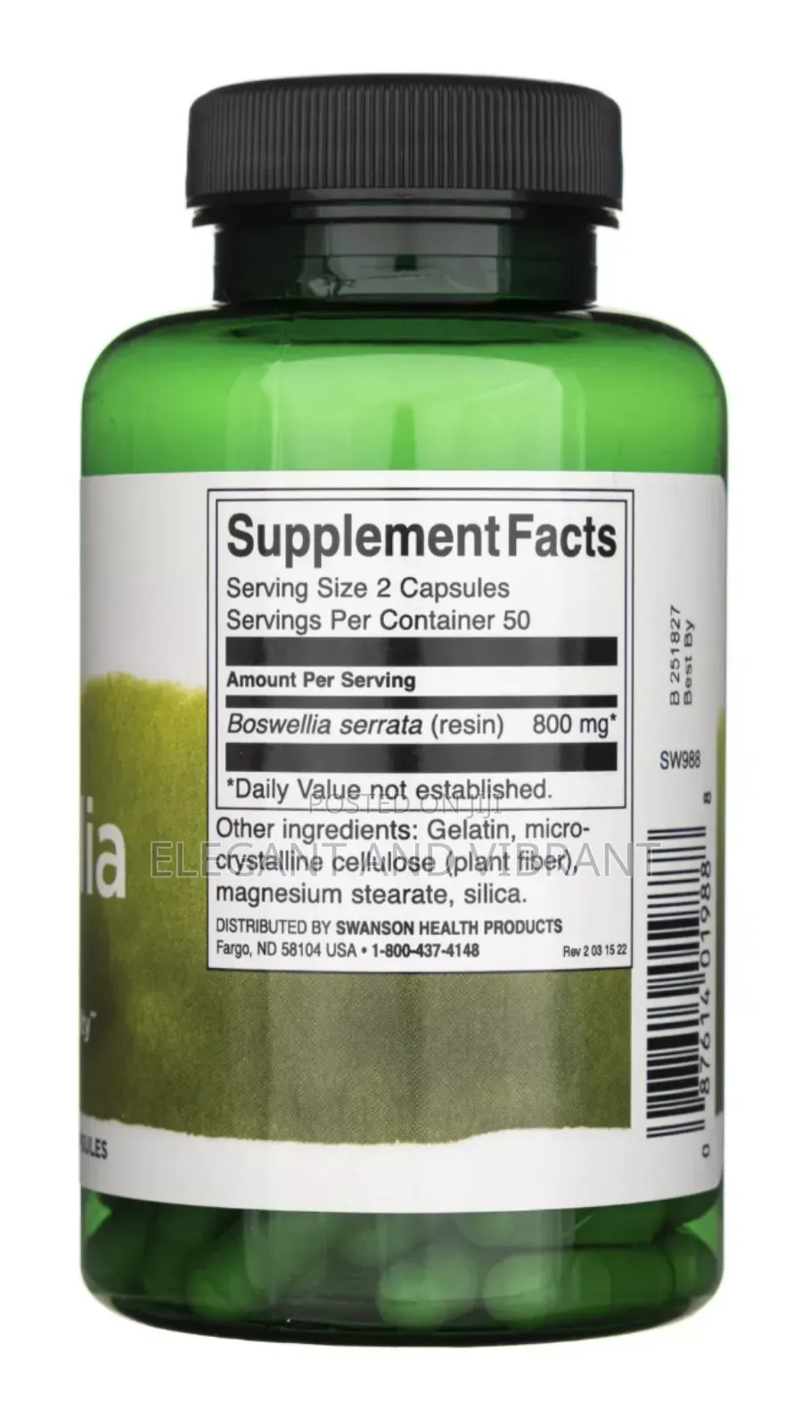 Boswellia (Frankincense) Forte 800 Mg - 60 Capsules