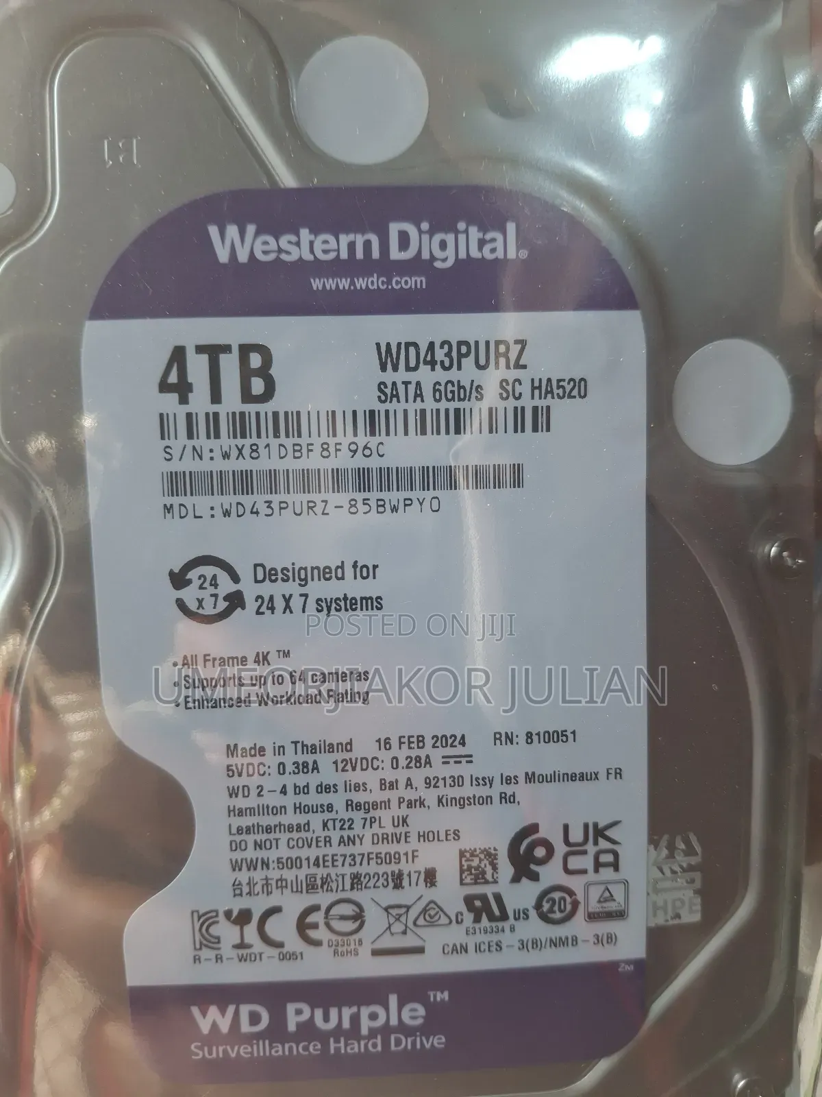 4tb Western Digital Hard Drive