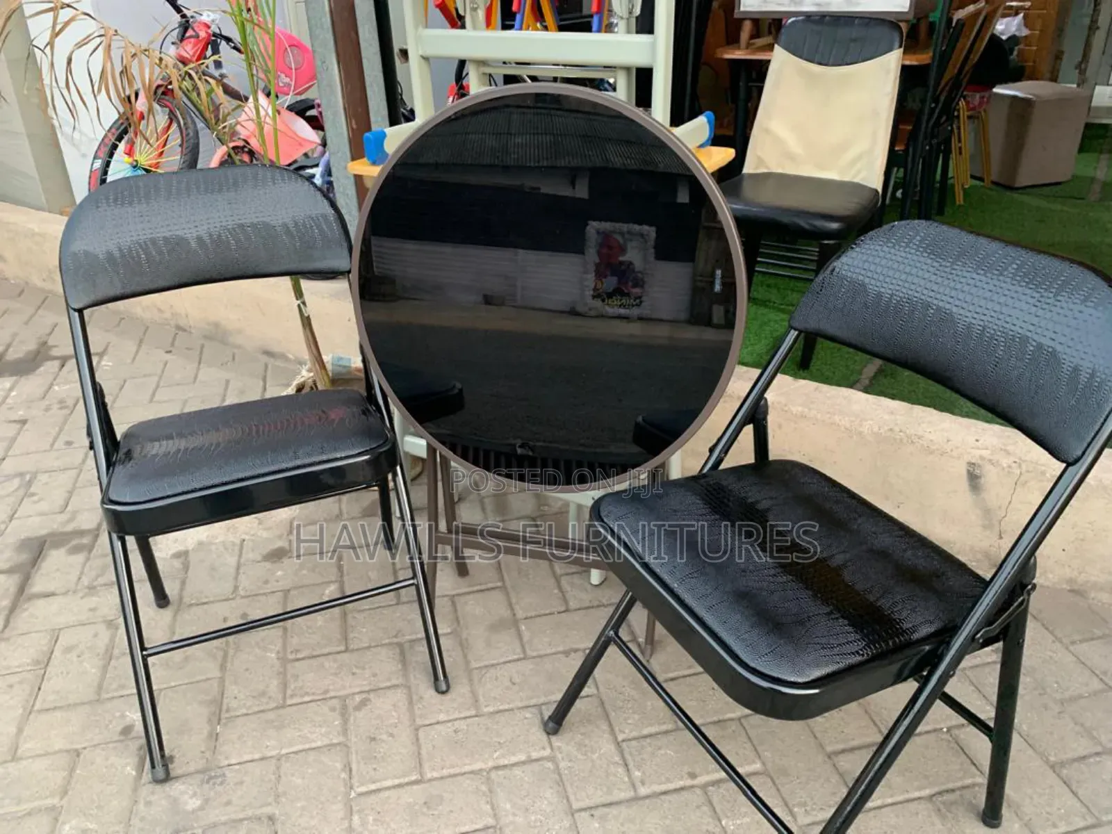 Foldable Dining Table With (2) Chairs.