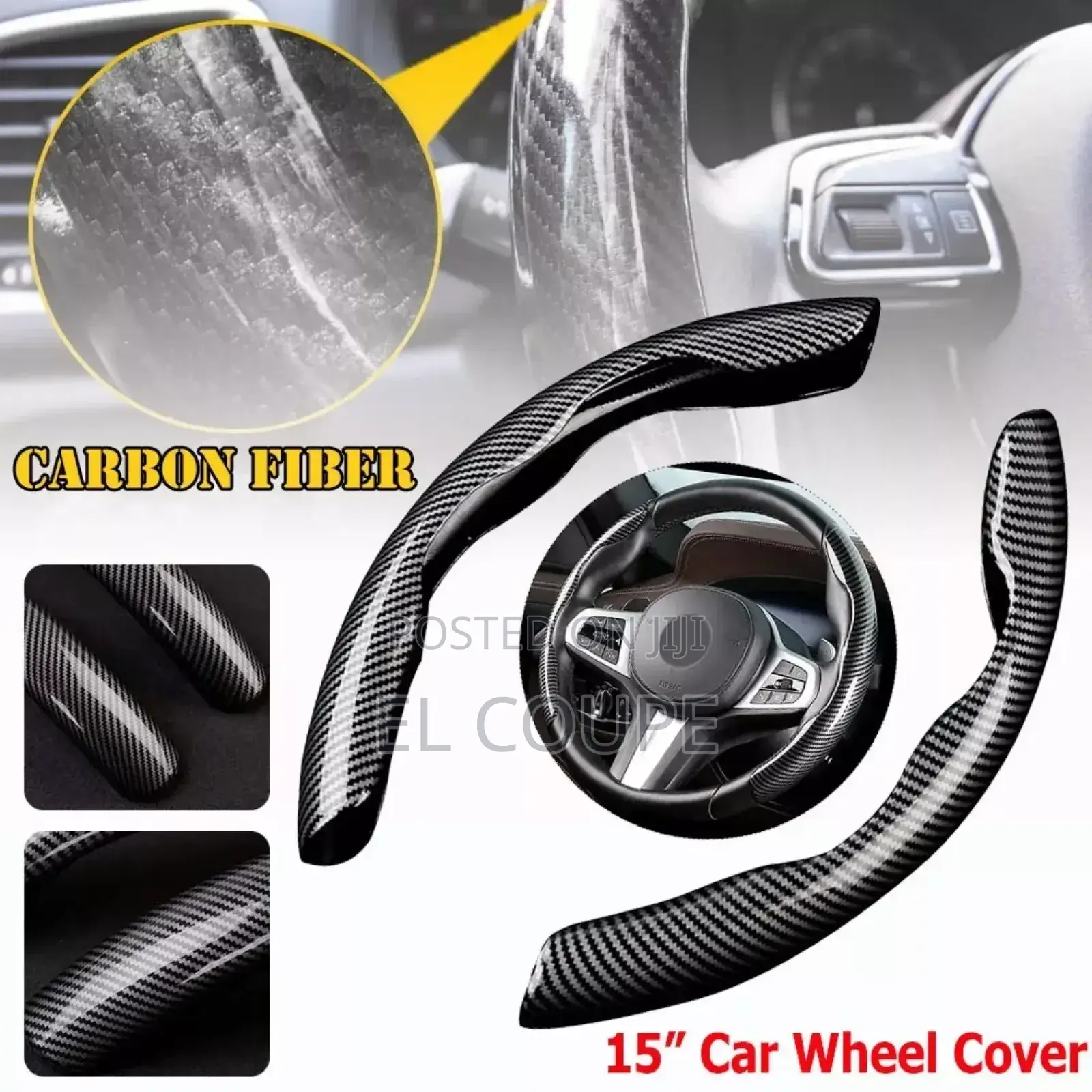 Fiber Steering Wheel Cover for Mercedes Benz