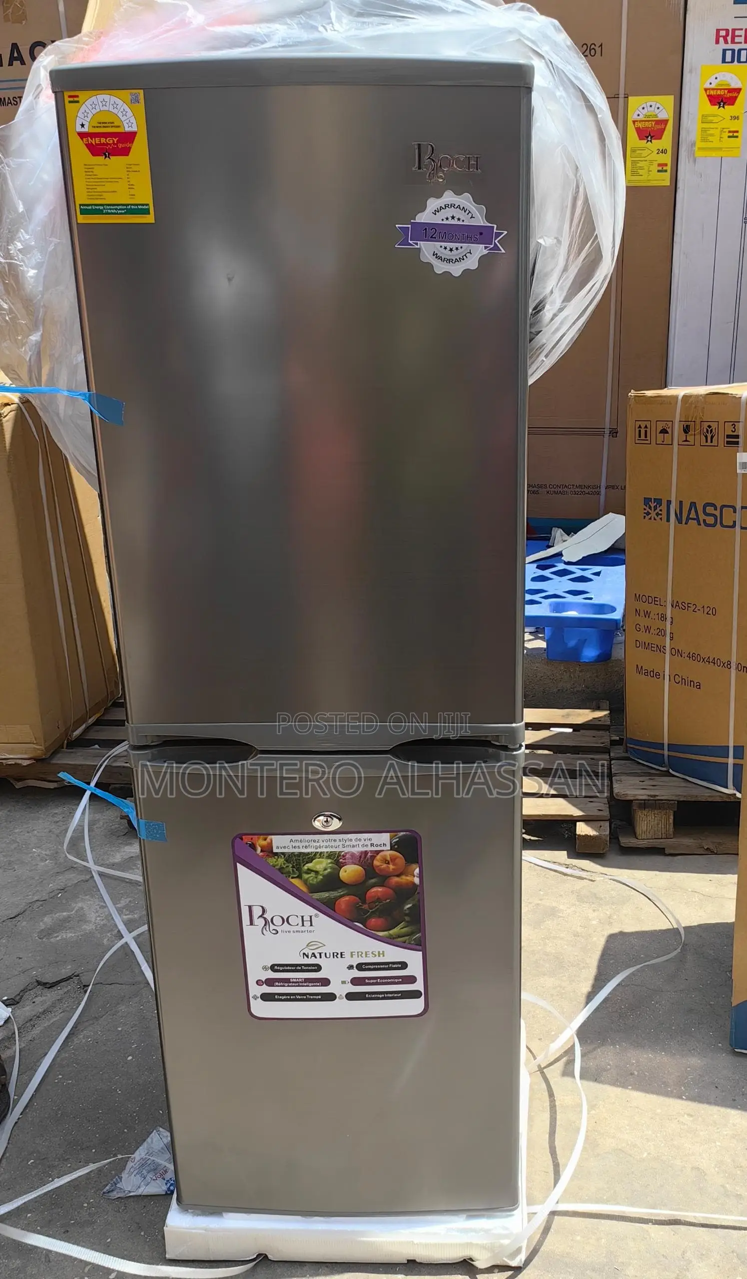 Roch 142 Liters Double Door Fridge
