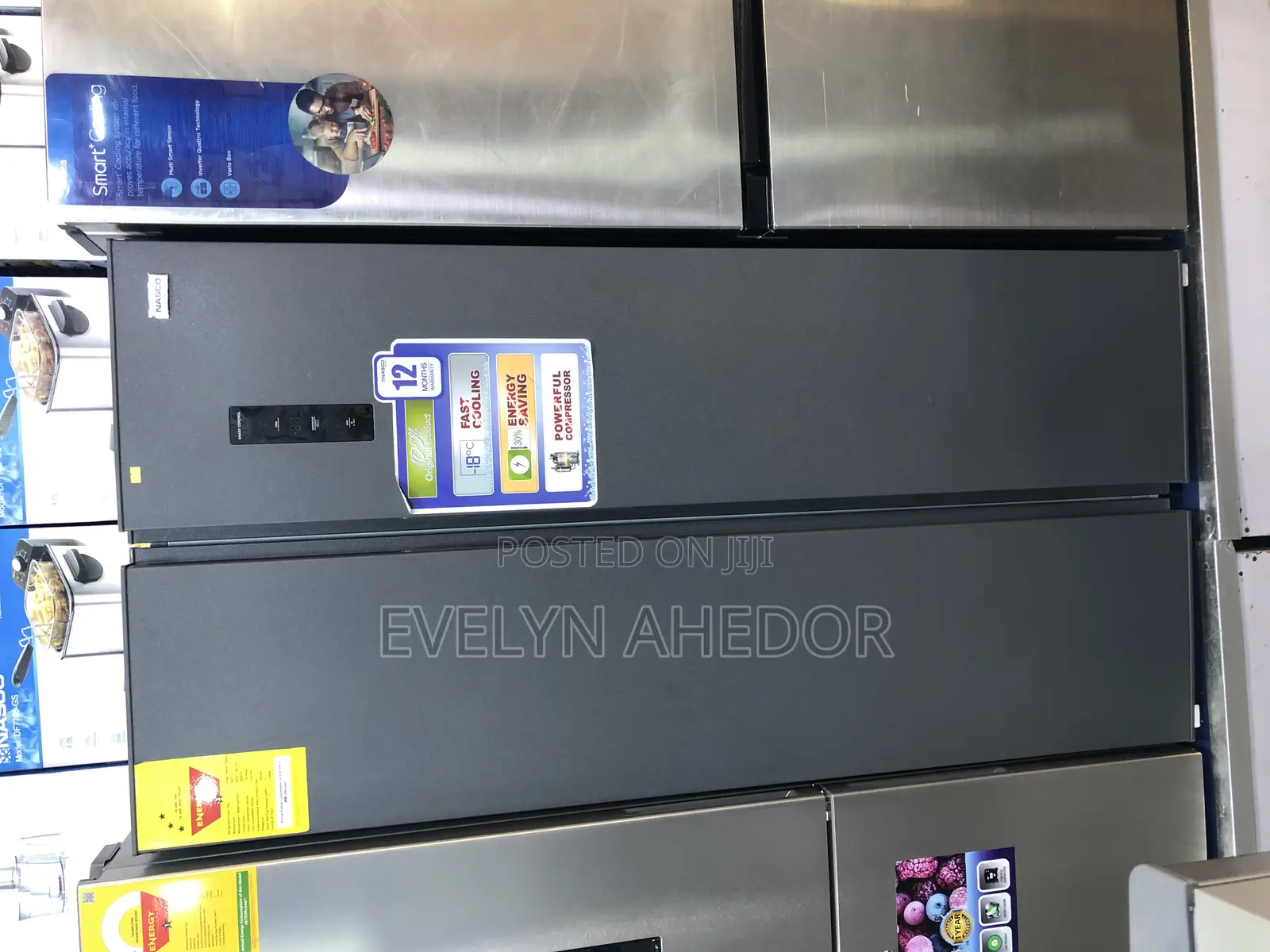 Powerful Nasco Side by Side Fridge 400 Liters Available