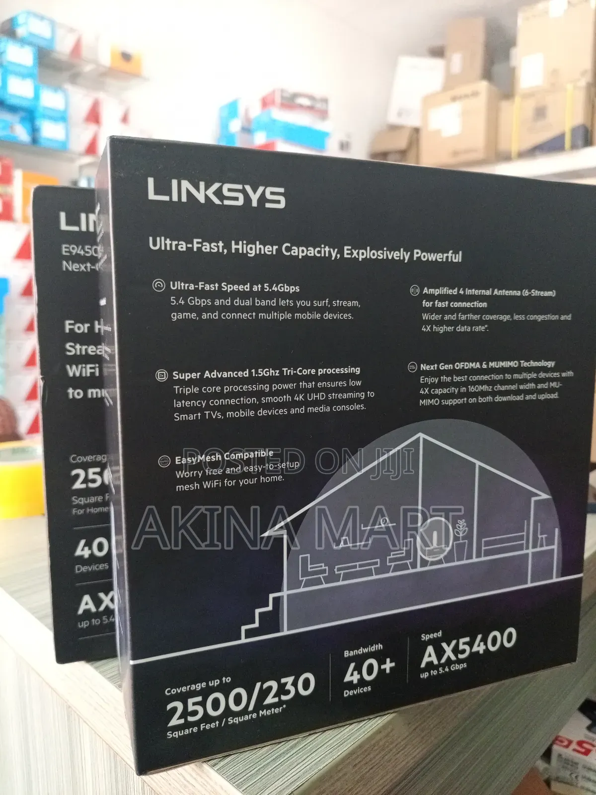 Linksys E9450 Next Wifi 6 Router Ax5400 Up to 5.4 GBPS