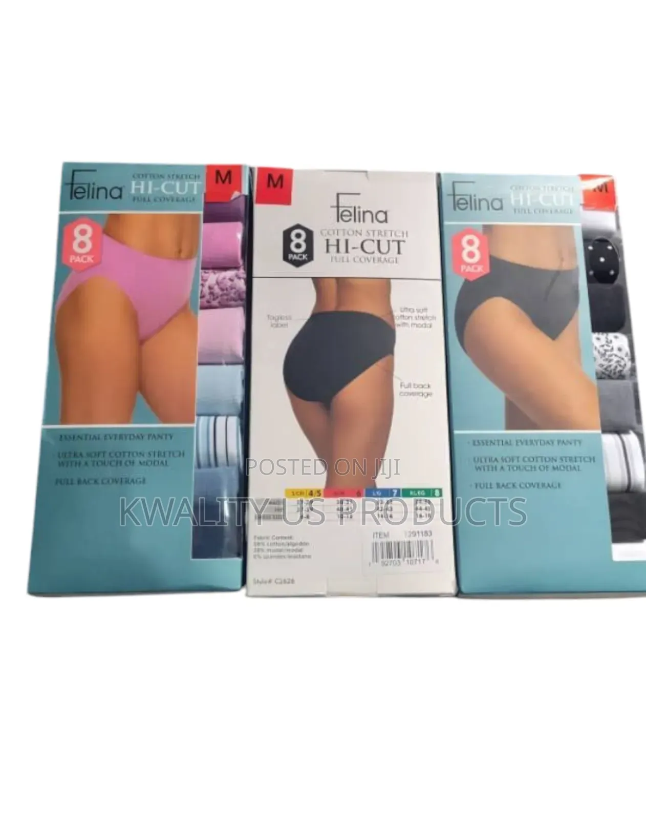 Felina Ladies Hi-Cut Cotton Briefs