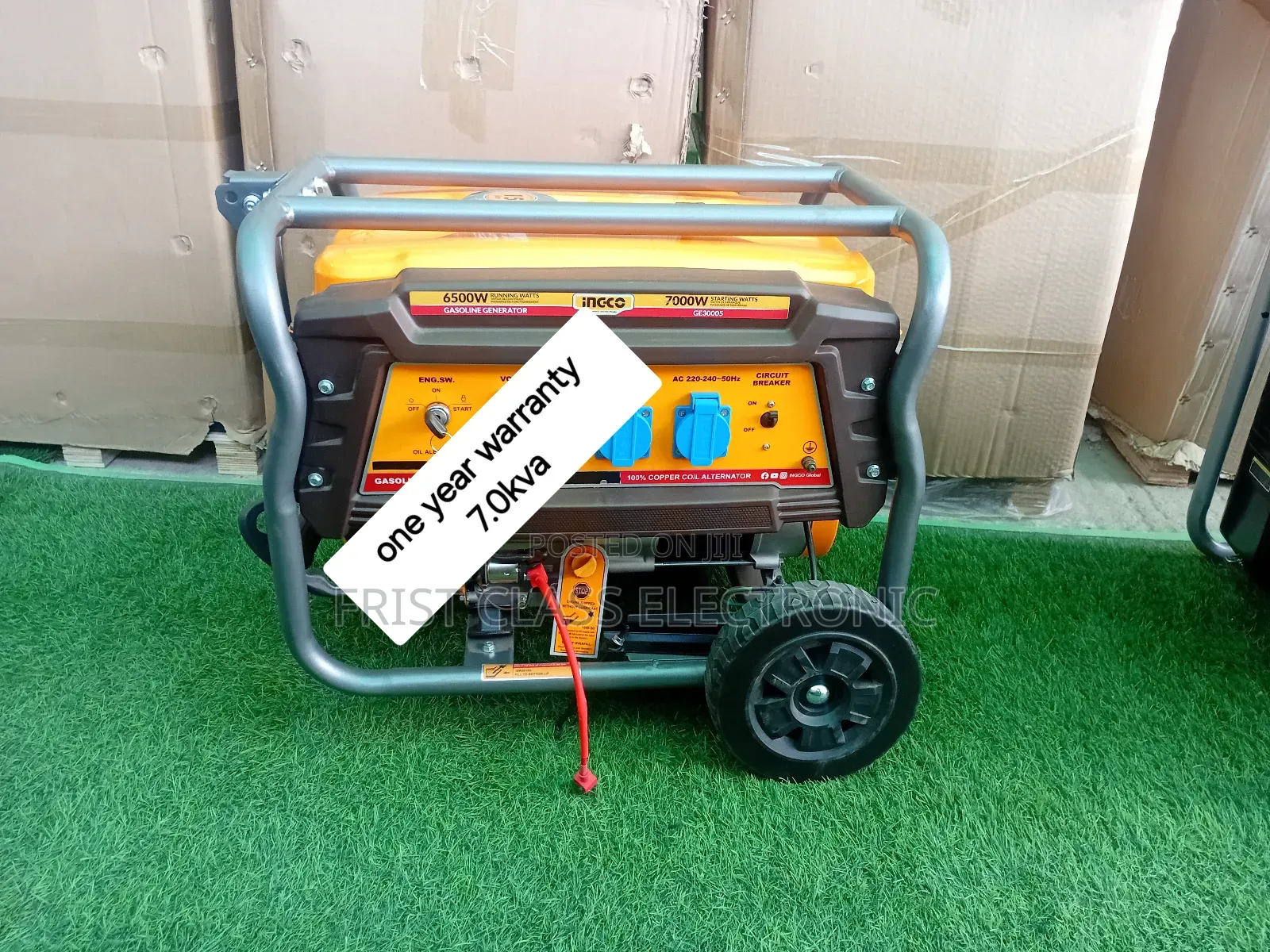 Portable 7.0kva Petrol Generator With Wheels