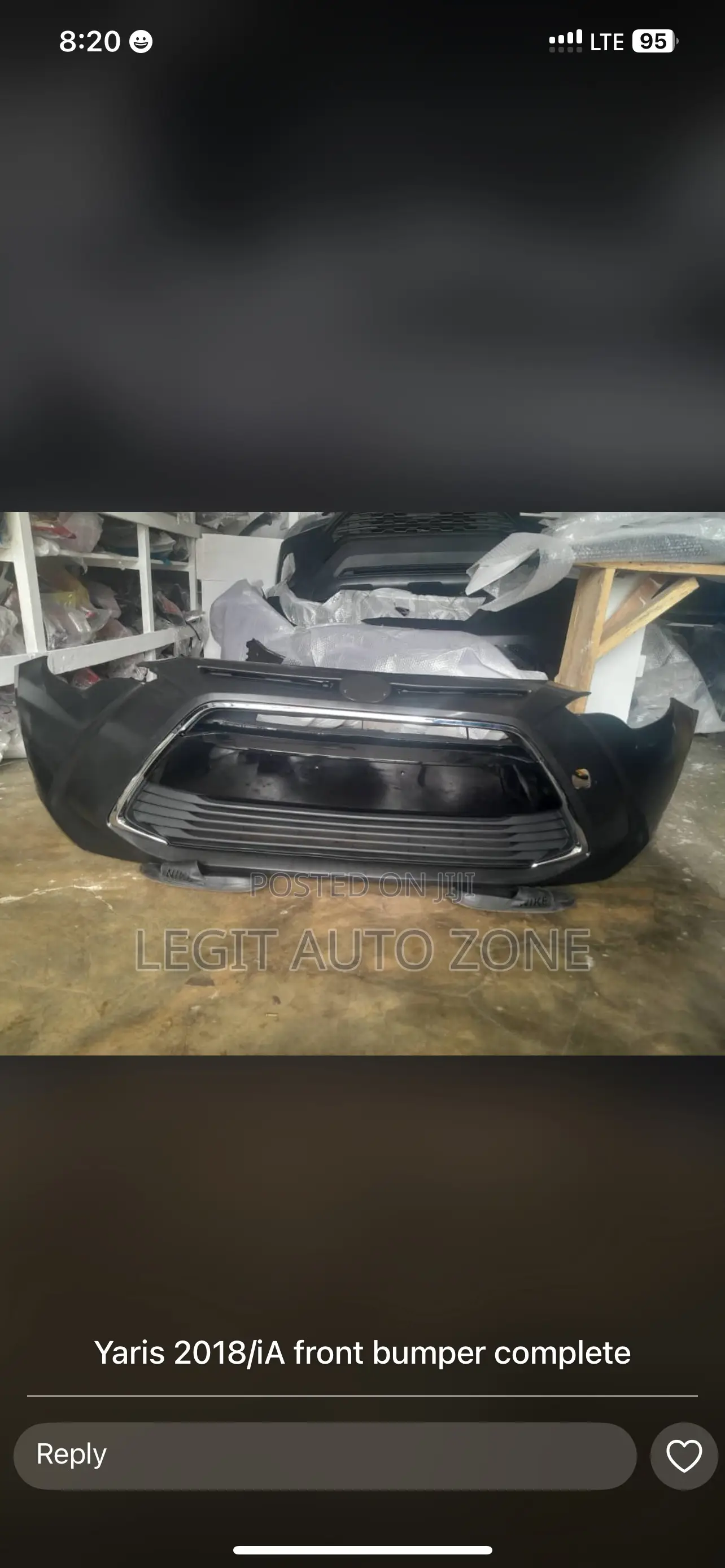 Toyota Yaris 2018 / Ia Front Bumper Complete