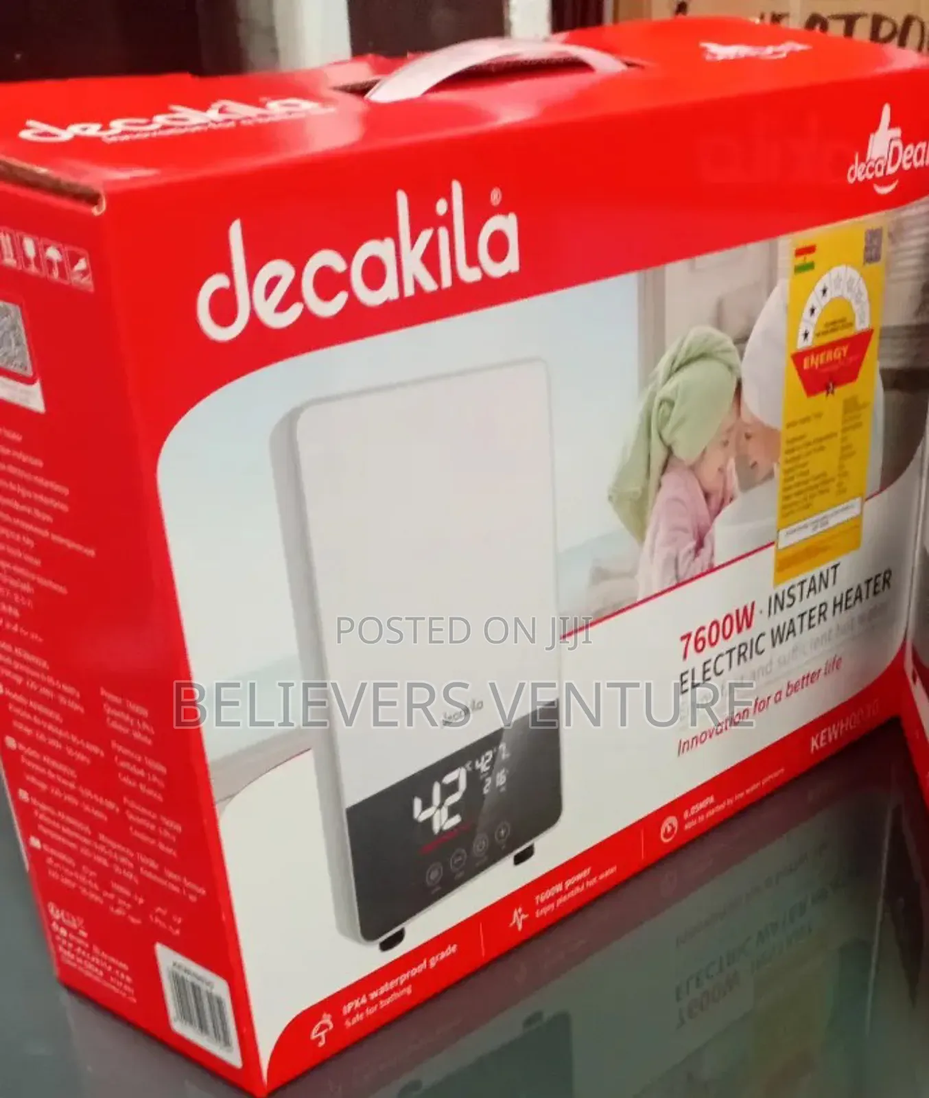 Waterproof Instant Water Heater 7600w Decakila Water Heater