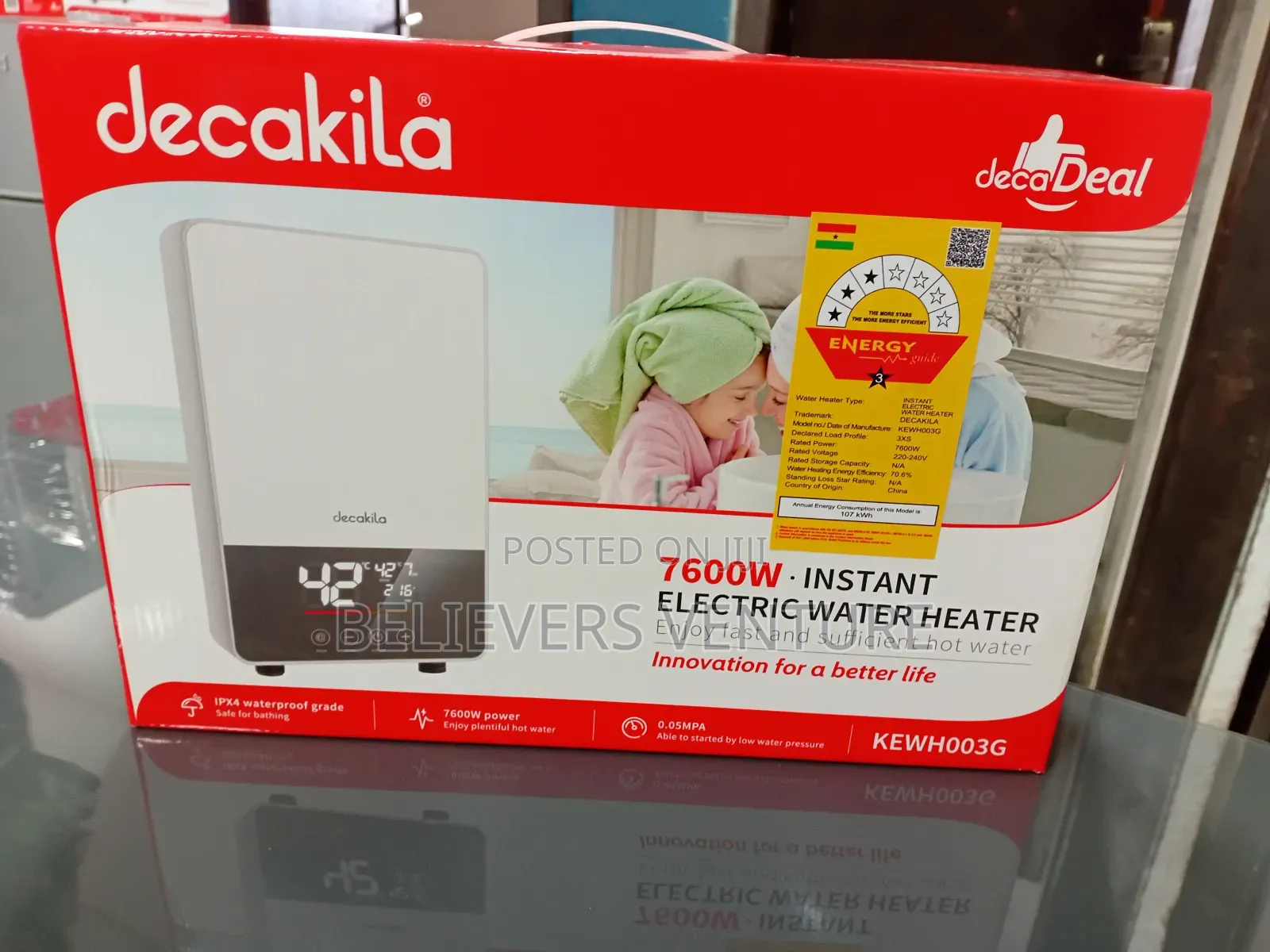 Portable 7600w Electric Water Heater Decakila Water Heater