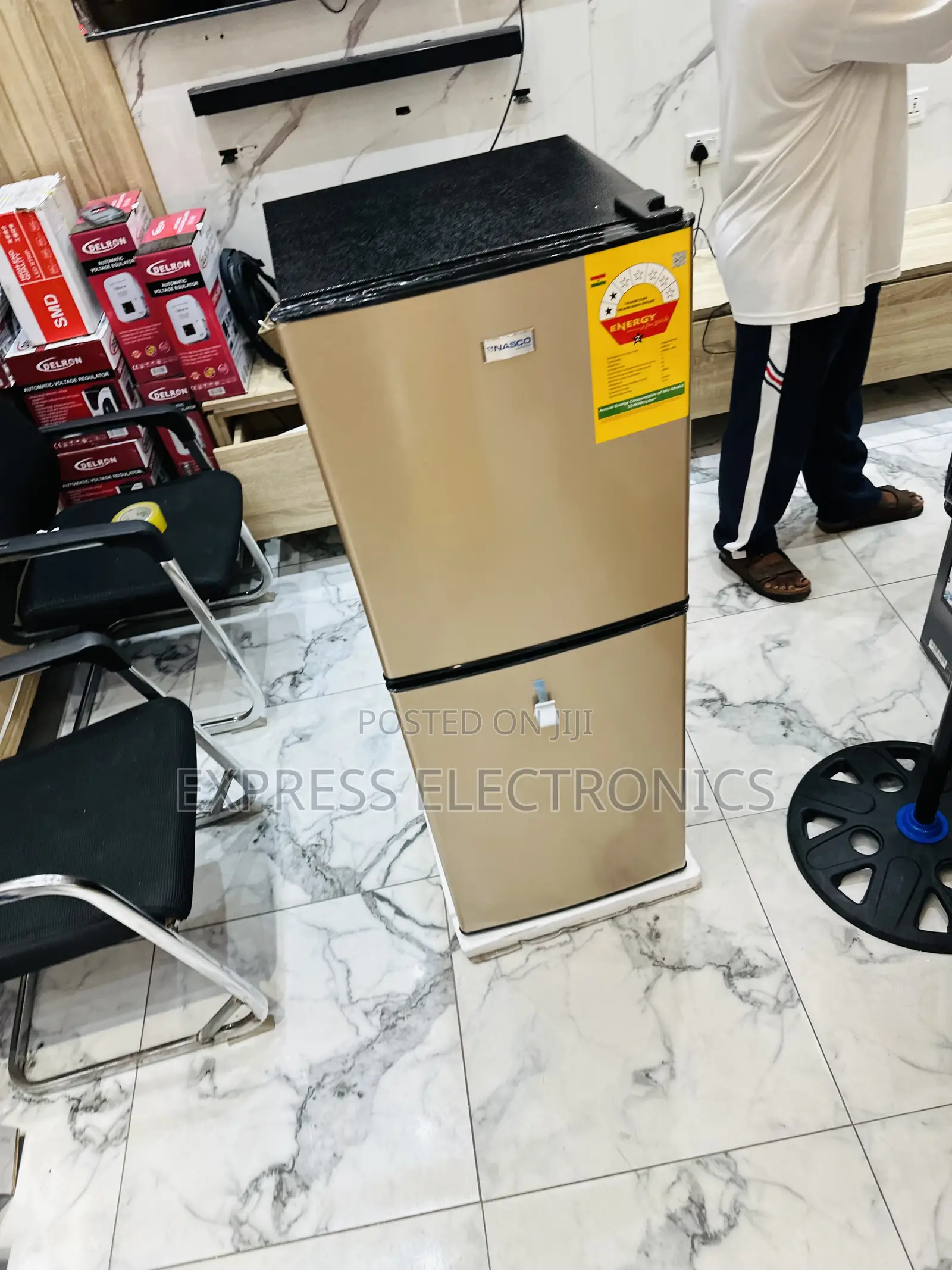 Golden Color Double Door Bottom Freezer Nasco Nasd2-18fl