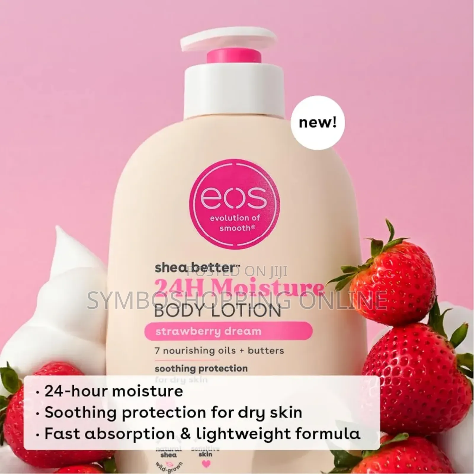Eos Shea Better Body Lotion- Strawberry Dream 473ml