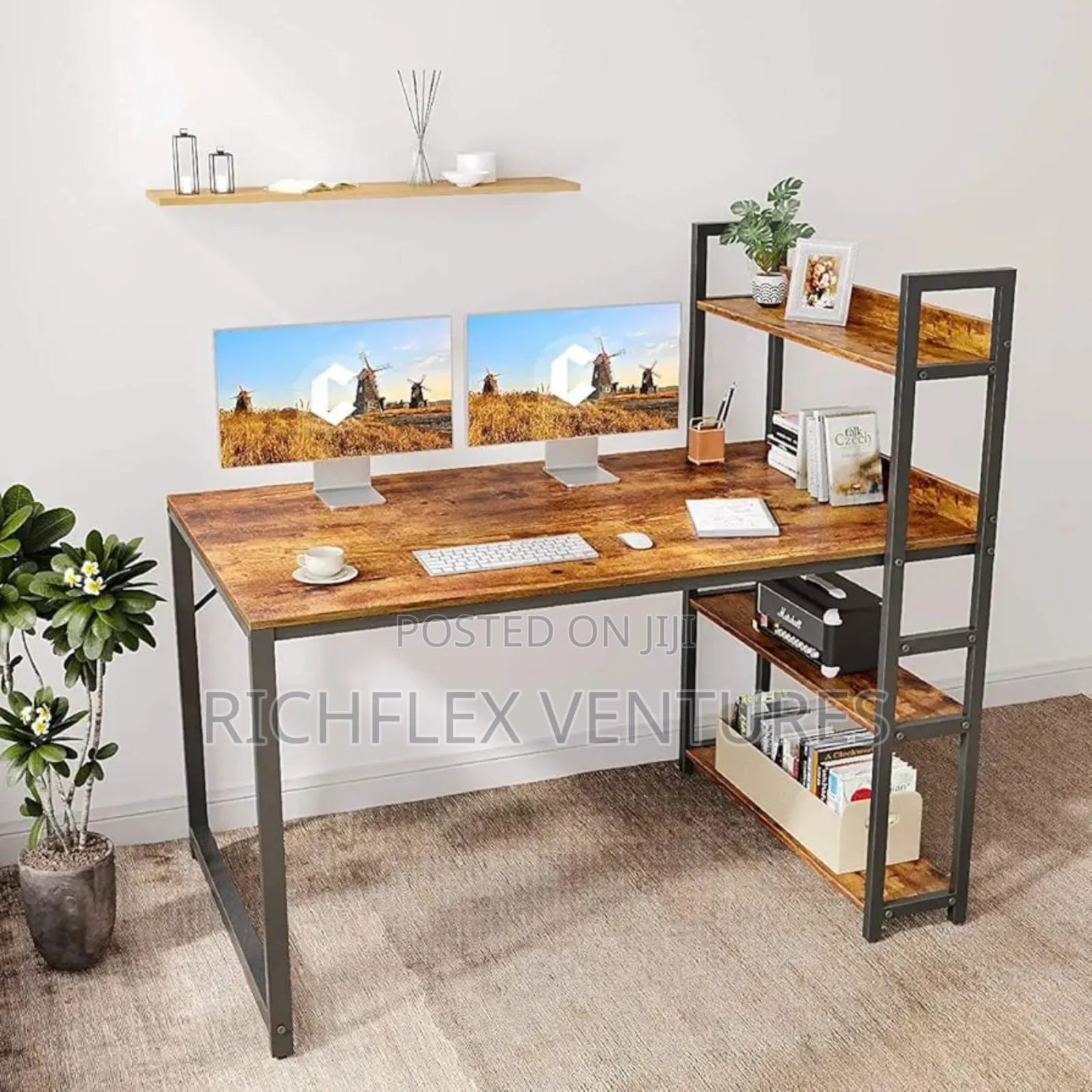 Computer Desk With Shelves