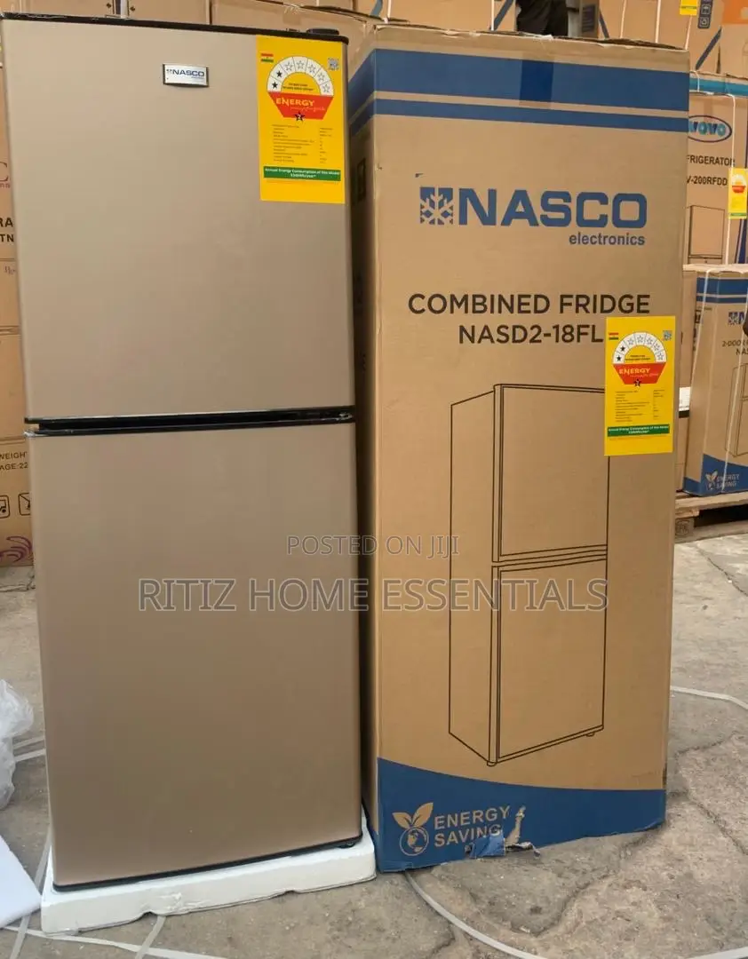 Nasco Double Door Fridge With Freezer
