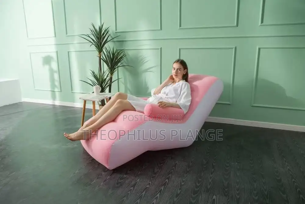 Inflatable Pink Air Sofa, Relaxing Sofa