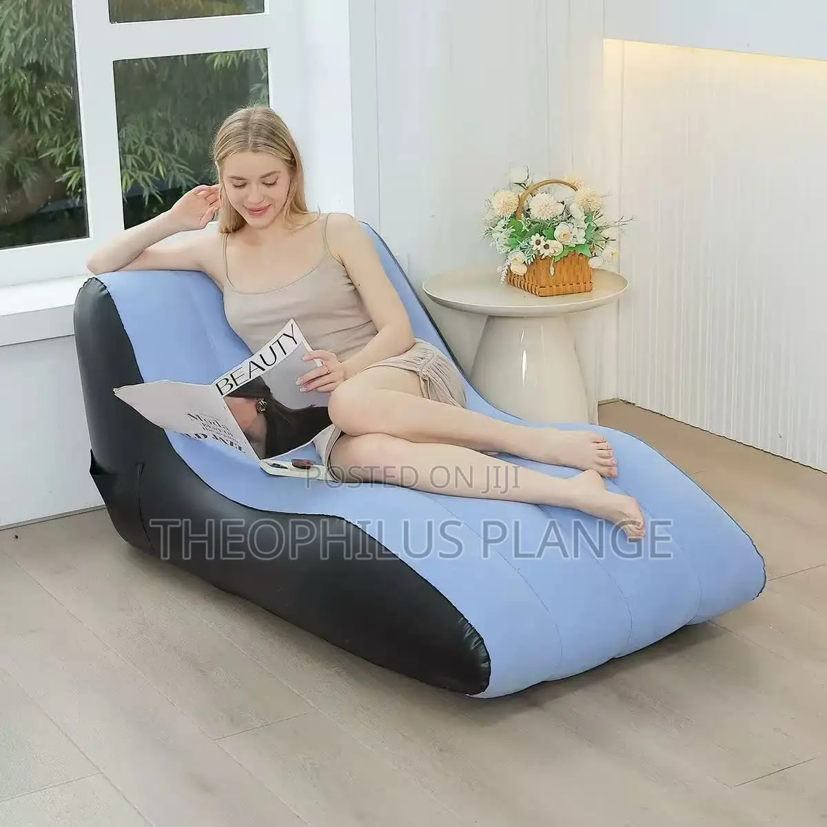 Inflatable Air Sofa Blue, Relaxing Sofa