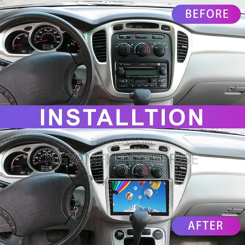 Quality Android Car Tape for Toyota Highlander 2001 to 2007
