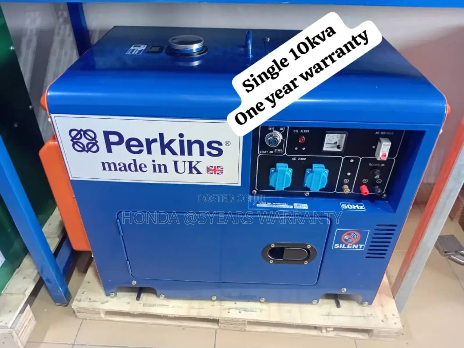230/240v Diesel Perkins Generator 10kva 13000watt