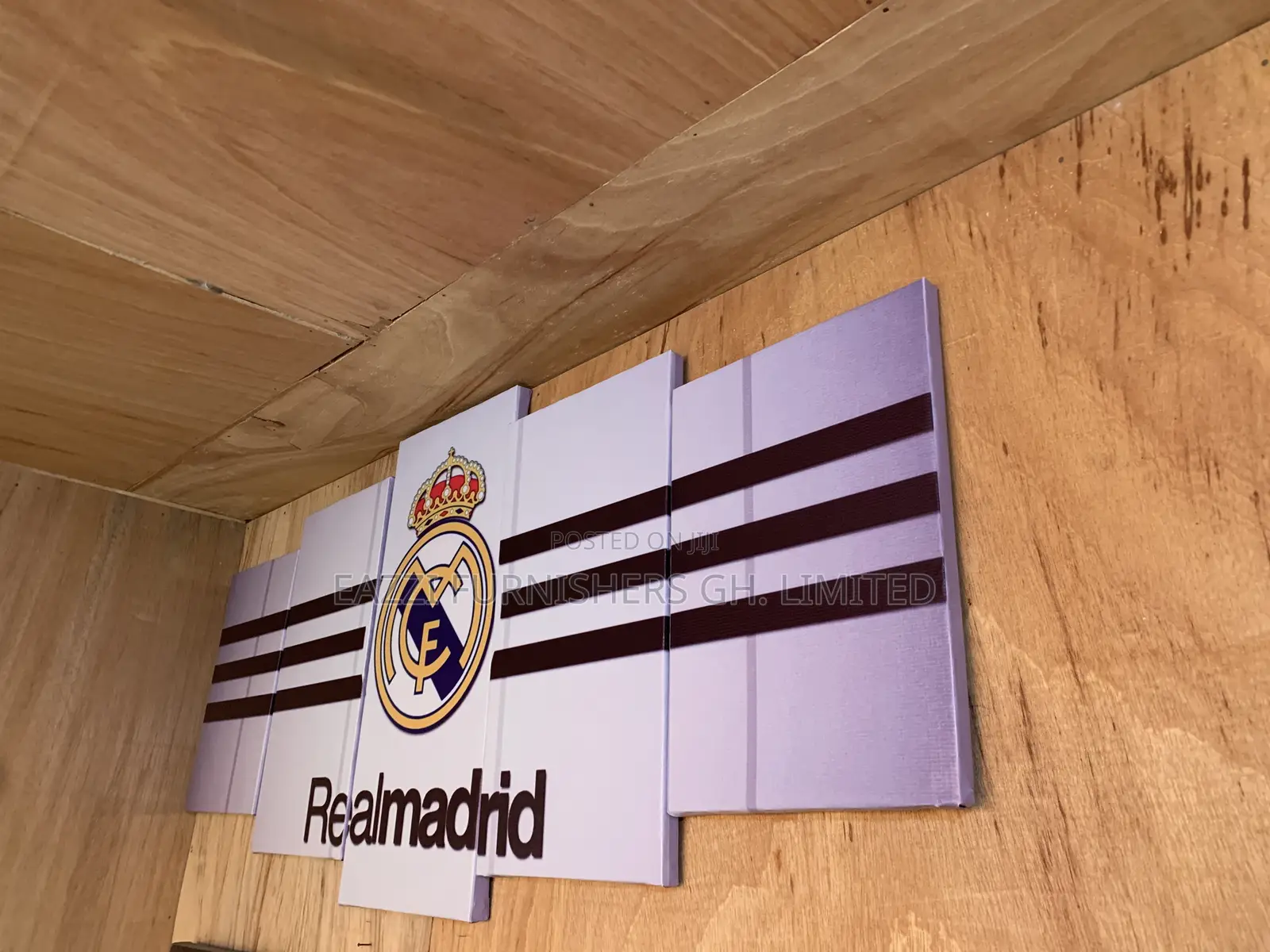 Club Football Canvas Frame Wall Arts 3d 5 Panel Real Madrid