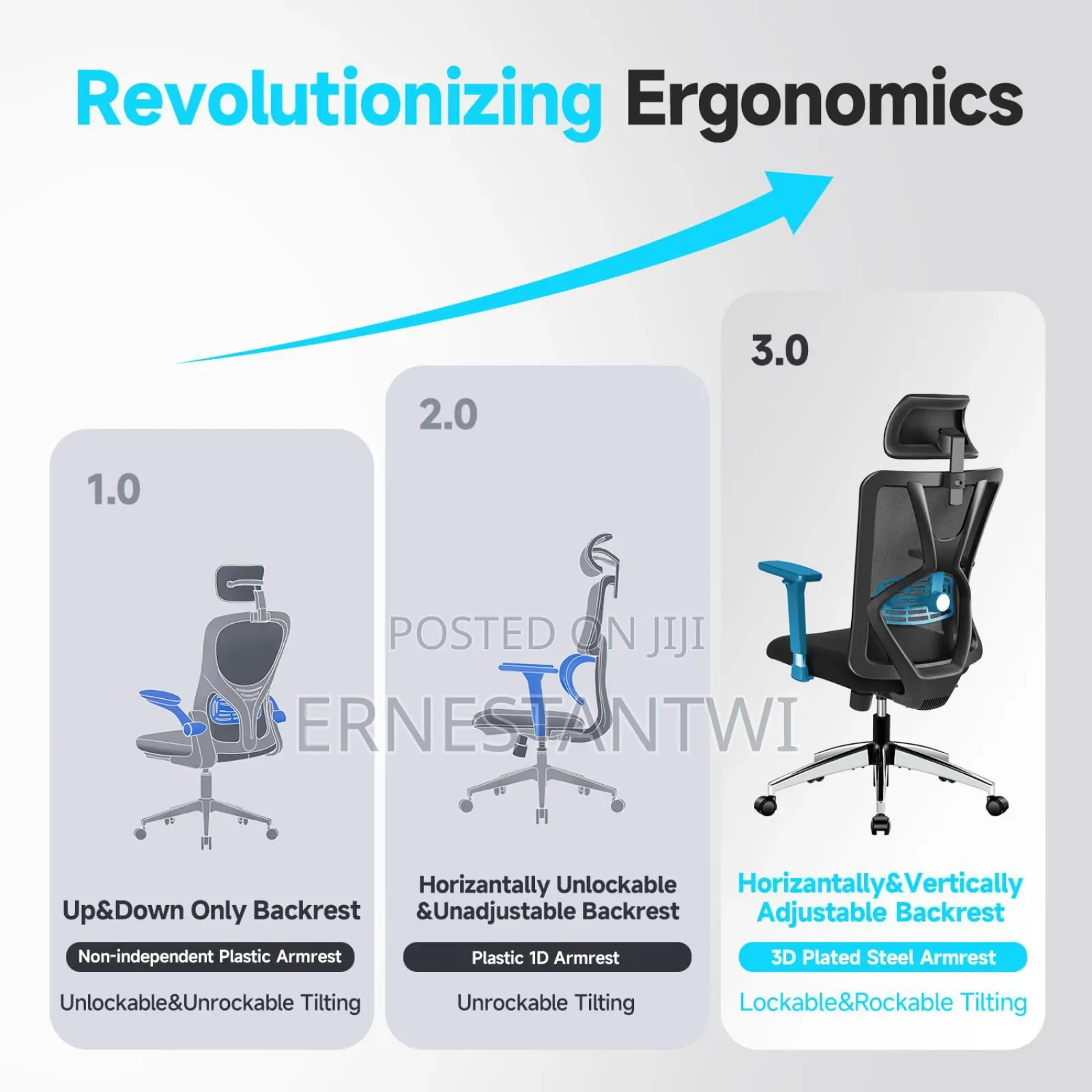 Ticova Ergonomic Mesh Office Chair From Uk
