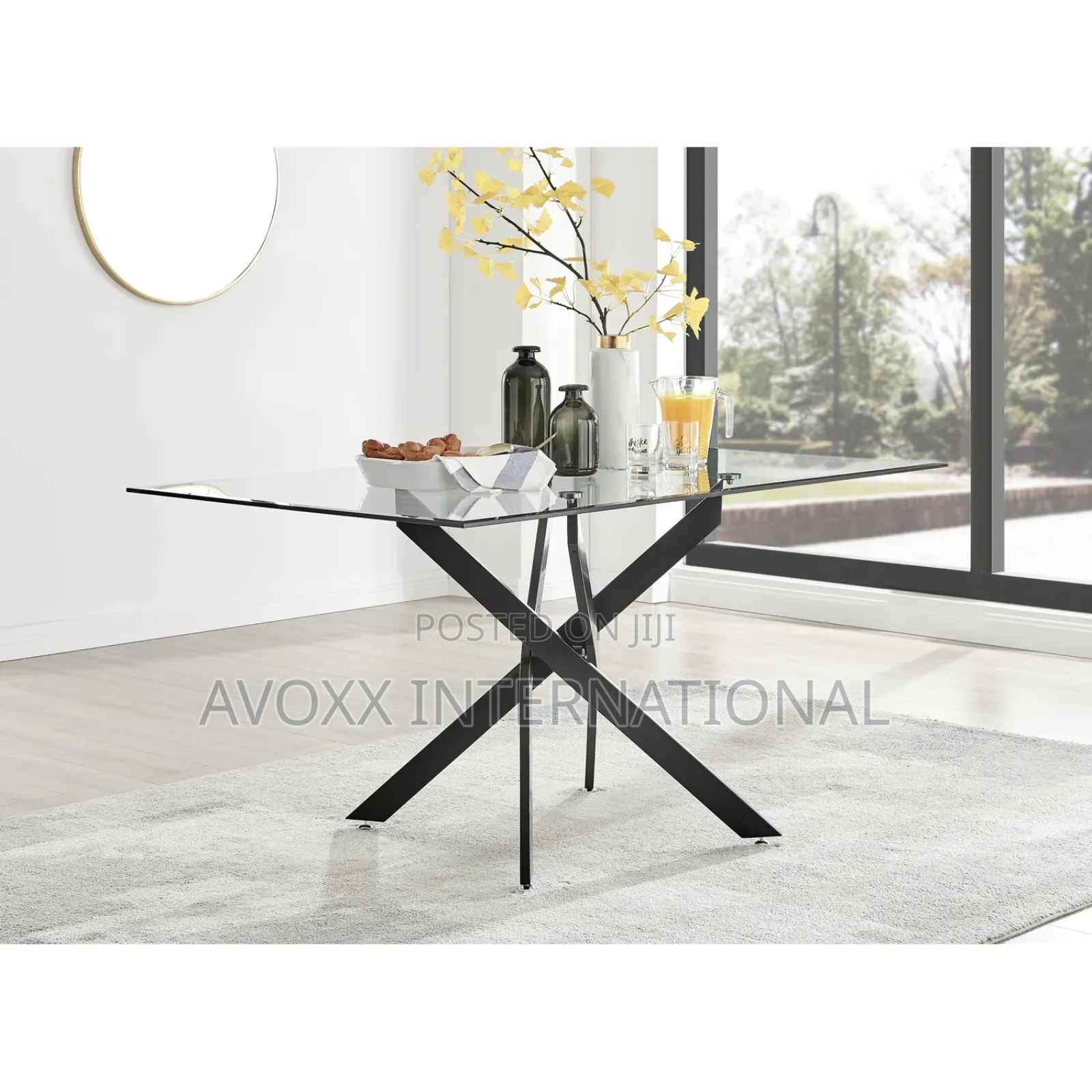 Furniturebox Leonardo Black Dining Table Legs (U1)