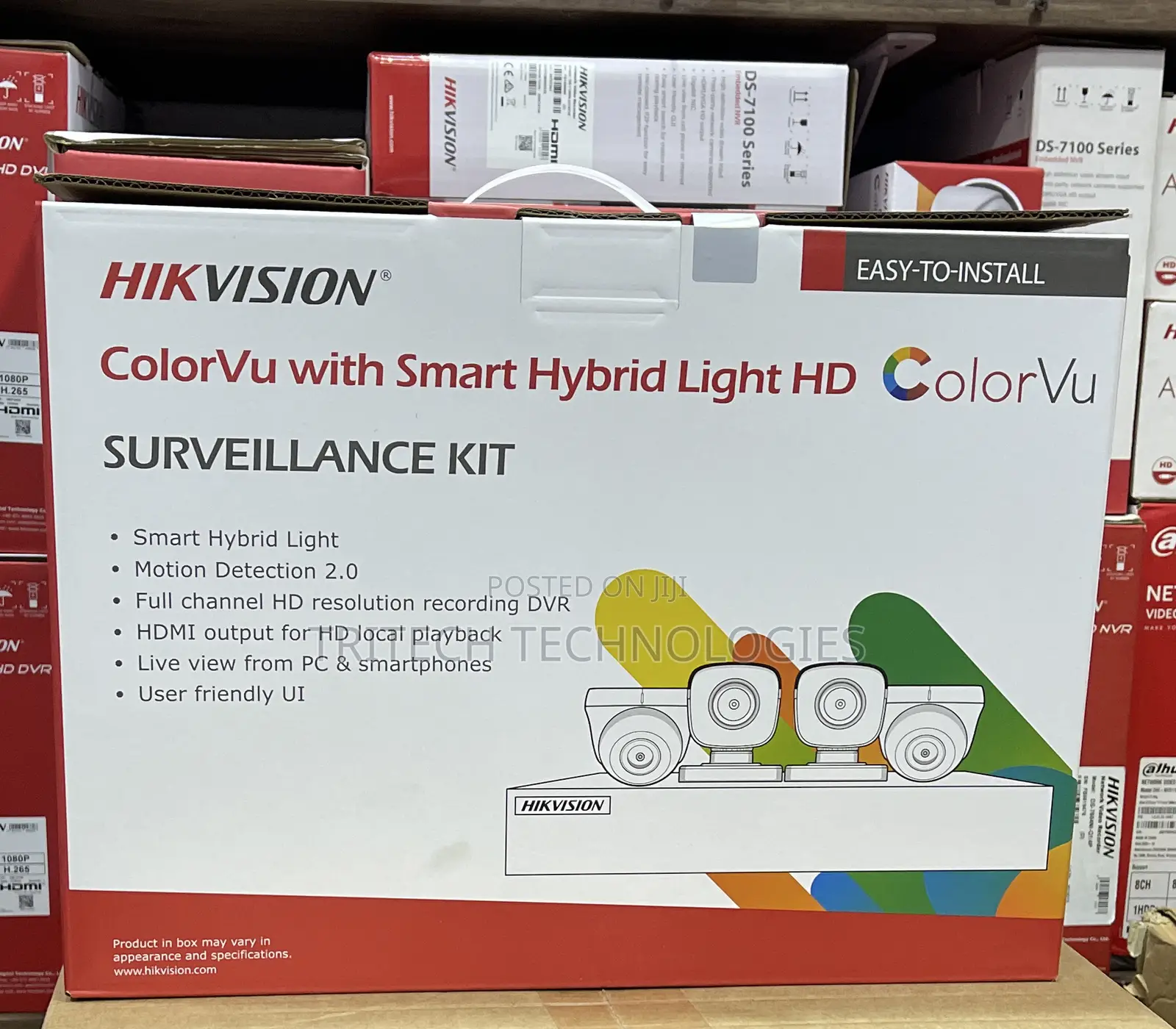 Hikvision 4ch Kit 2mp/1080p Full-Color Vu + Audio 500gb HDD