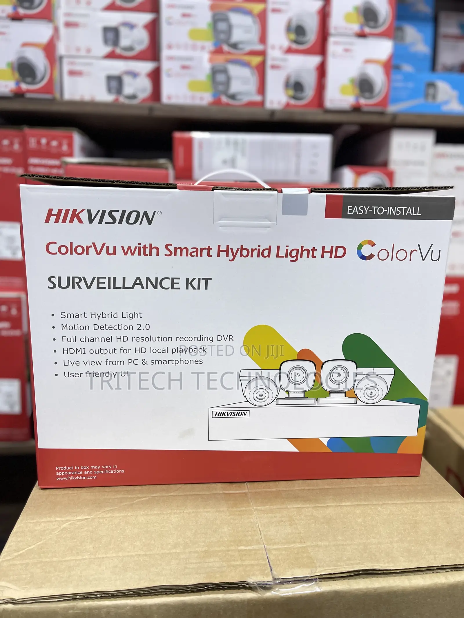 Hikvision 4ch Kit 2mp/1080p Full-Color Vu + Audio 500gb HDD
