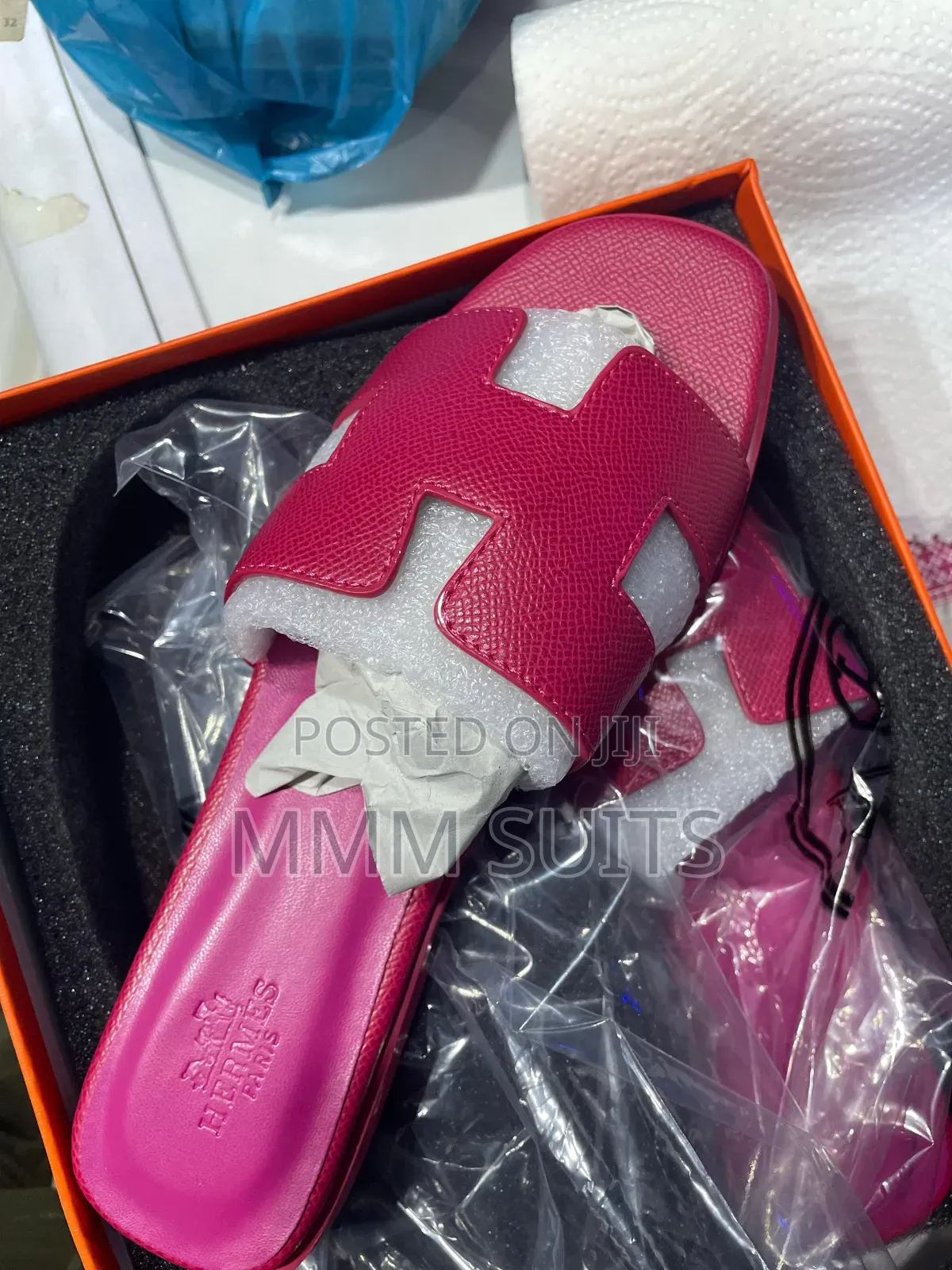 Pink Hermes Slippers Fresh in Box