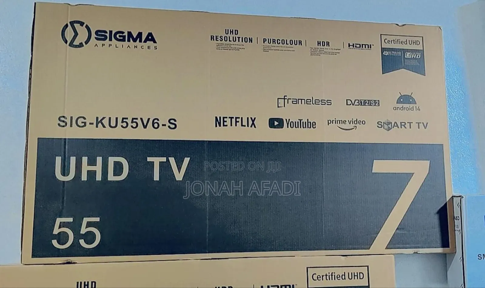 Sigma 55 Android Smart Frameless Led Tv| Youtube, Netflix
