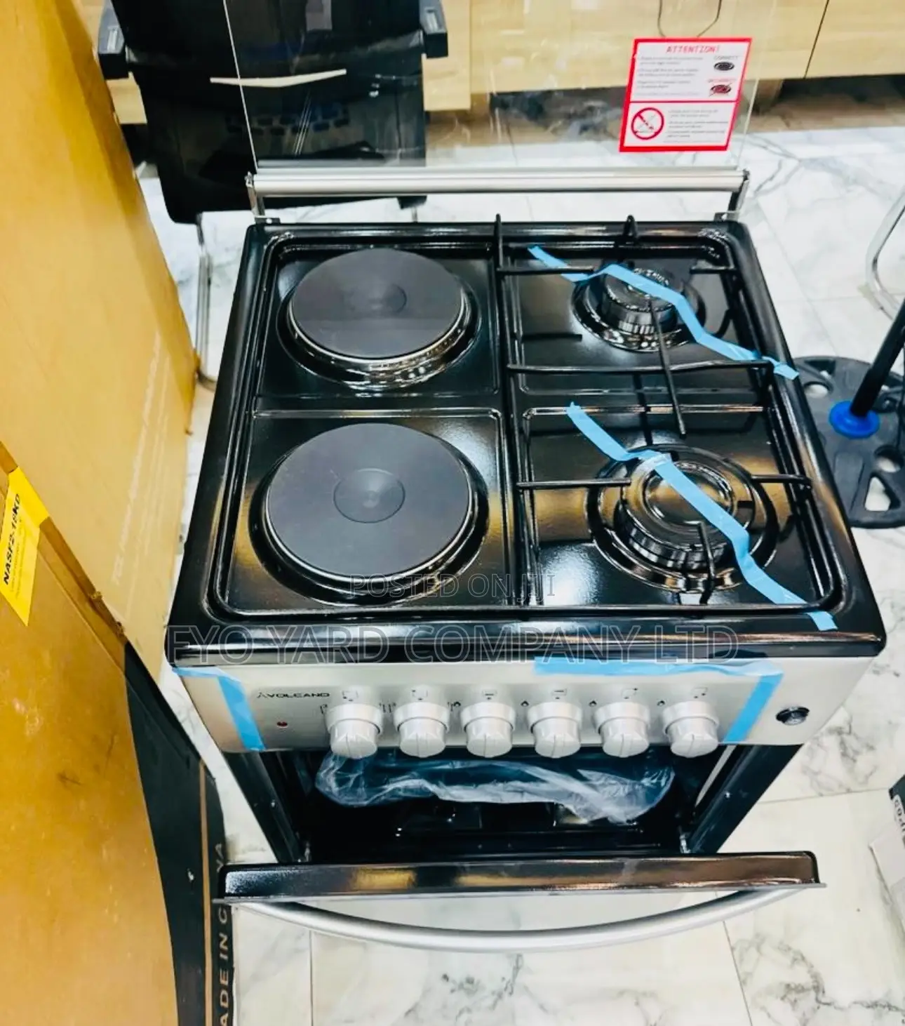 Efficiency Gas Flow Ferre 2 Electric 2 Gas Oven+Grill Cooker