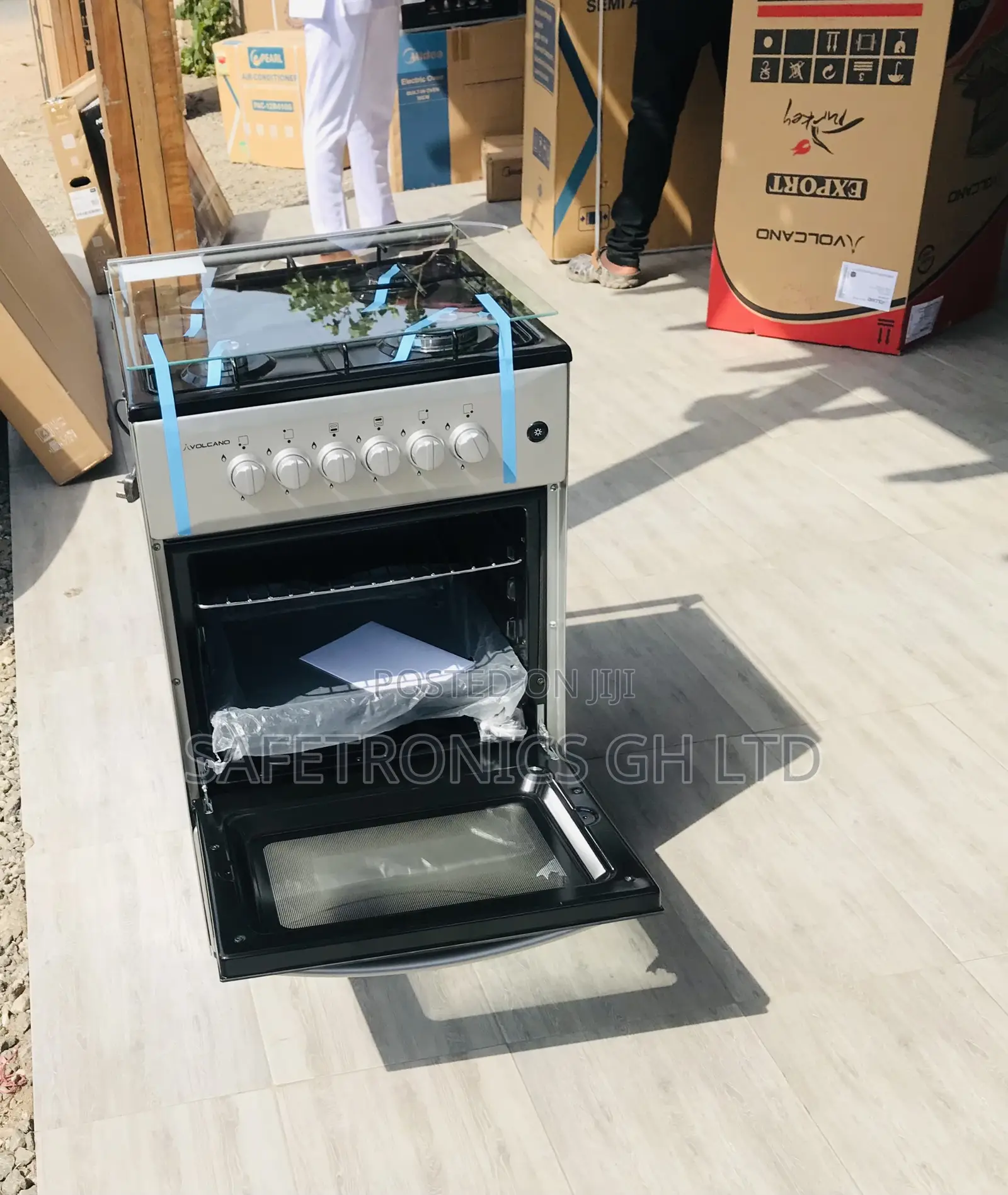 Order Nice Volcano 4 Gas Cooker Oven 50:50 Grey