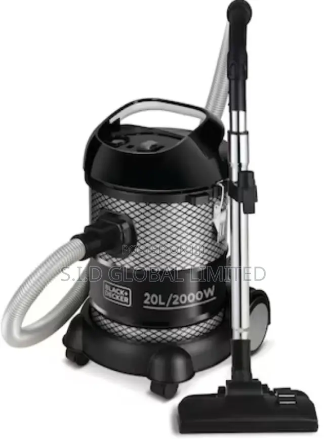 Black Decker 2000w 20l Dry Drum Vacuum Cleaner