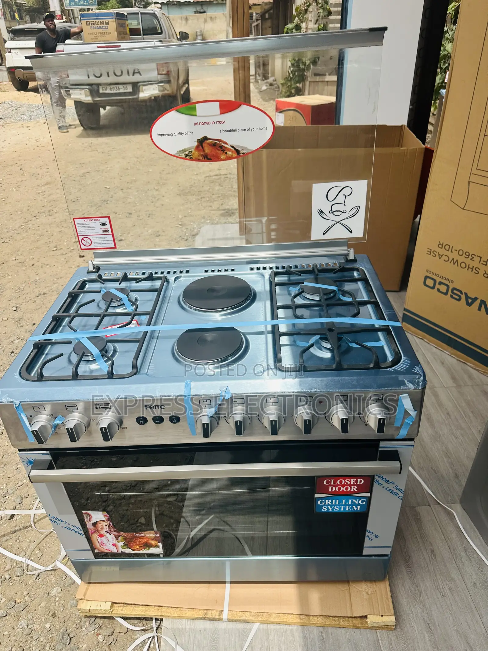 Place Your Order Ferre Gas Electric Cooker Oven Grill 4-2