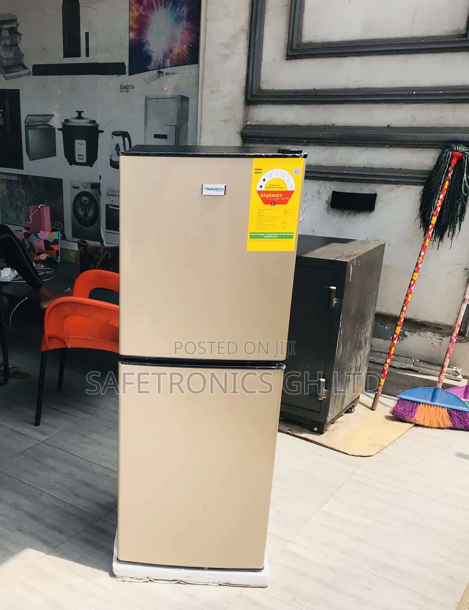 Kindly Buy Nasco Bottom Freezer Doubledoor 136 Liters Gold