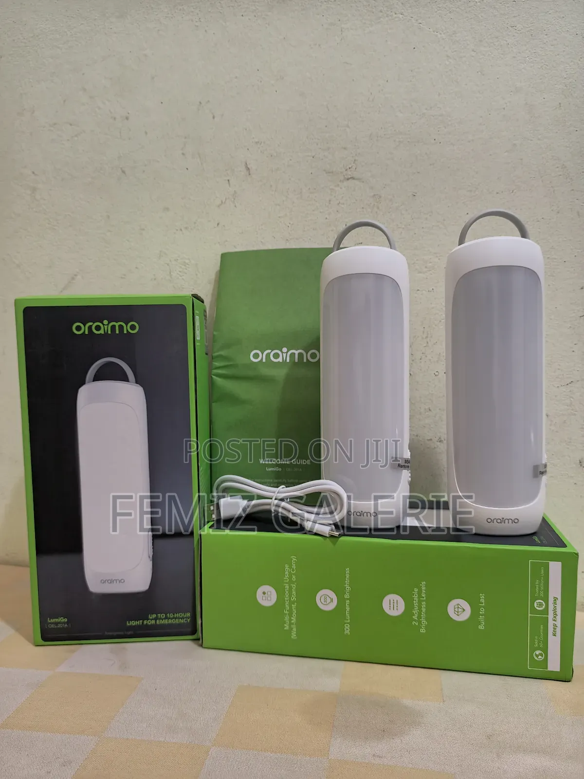 Oraimo Lumigo 300 Lumens Emergency Light 2pcs