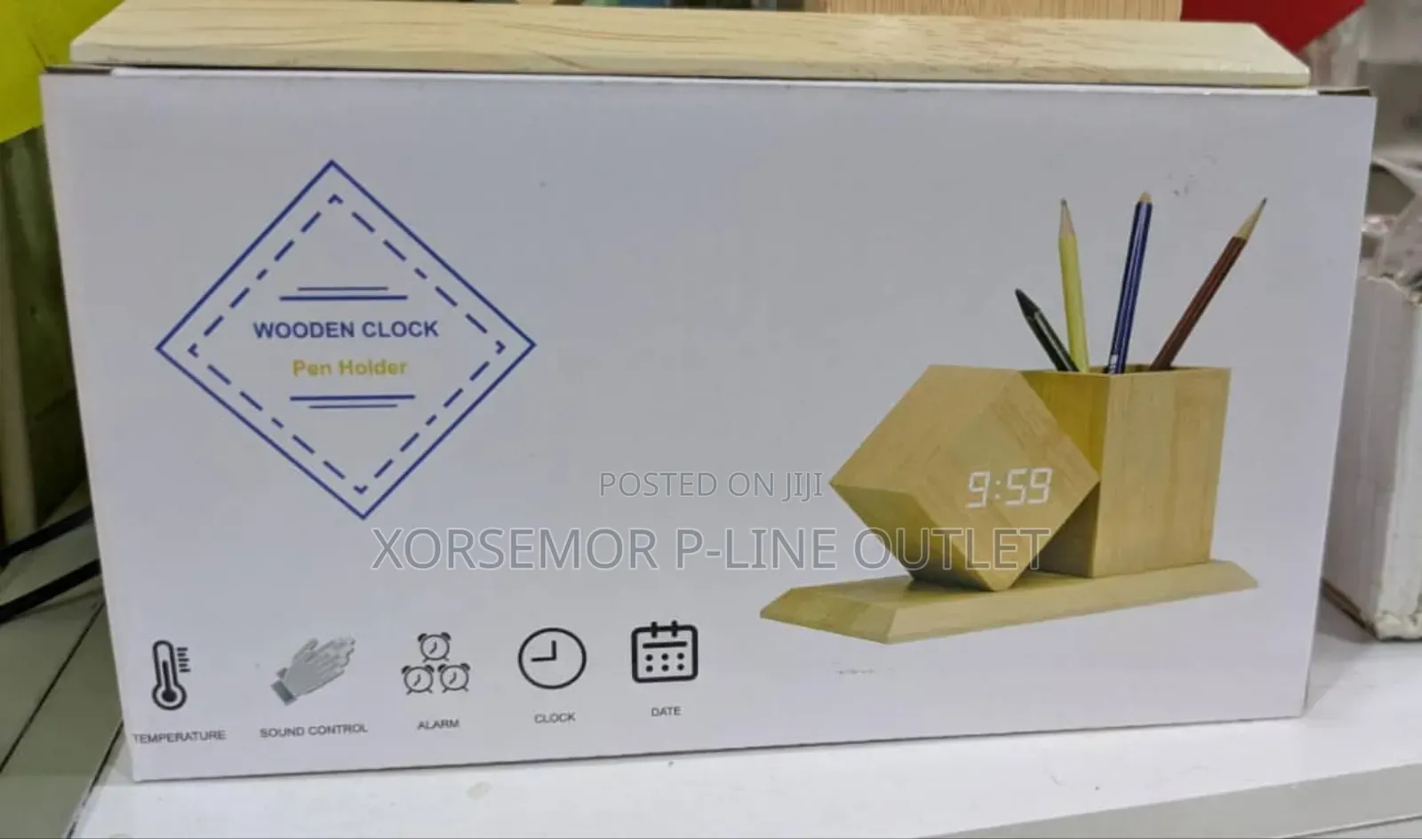 Digital Desktop Clock and Pencil  Holder