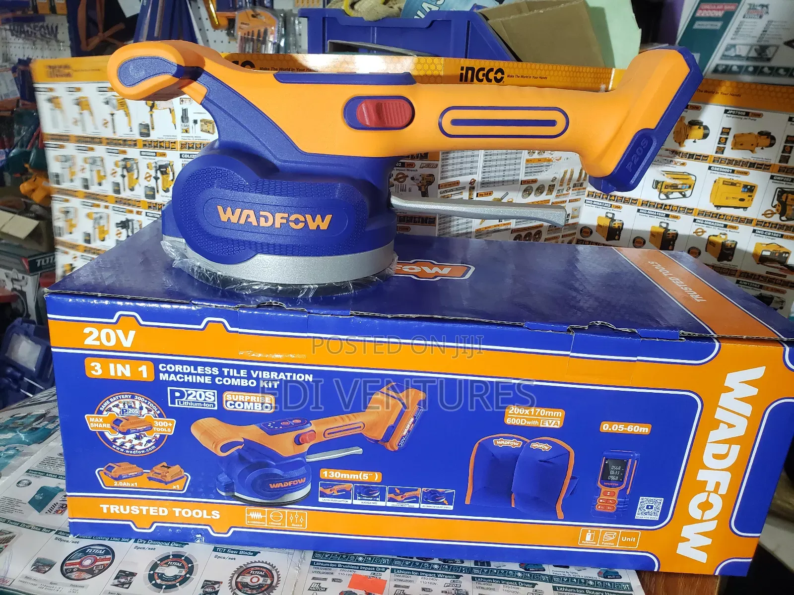 Wadfow Cordless Tile Vibrating Machine Combo Kit